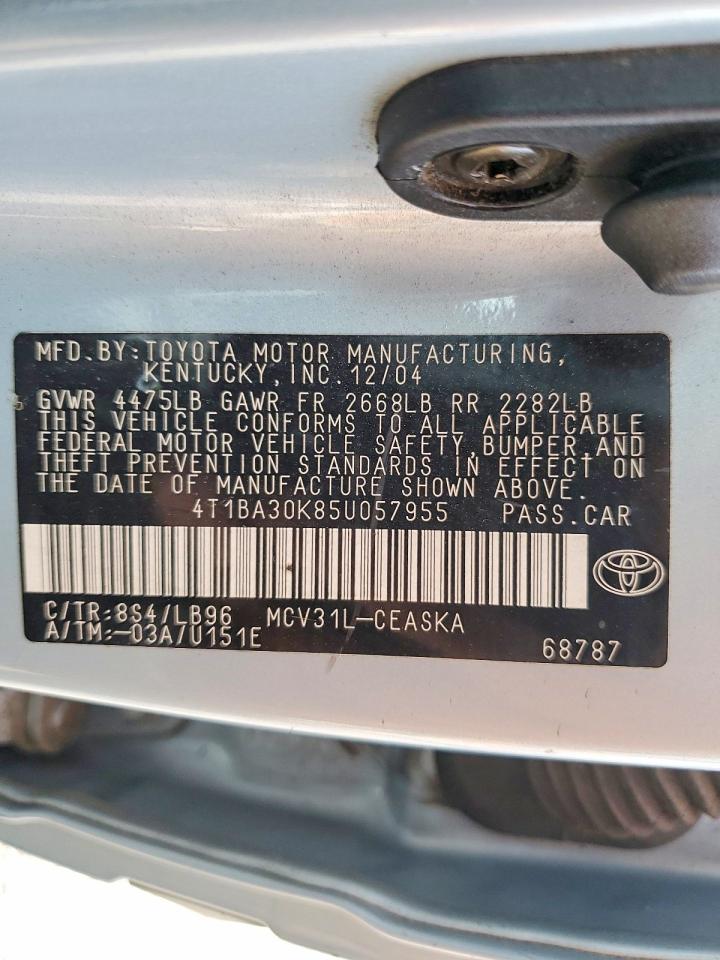 2005 Toyota Camry Se Синий vin: 4T1BA30K85U057955