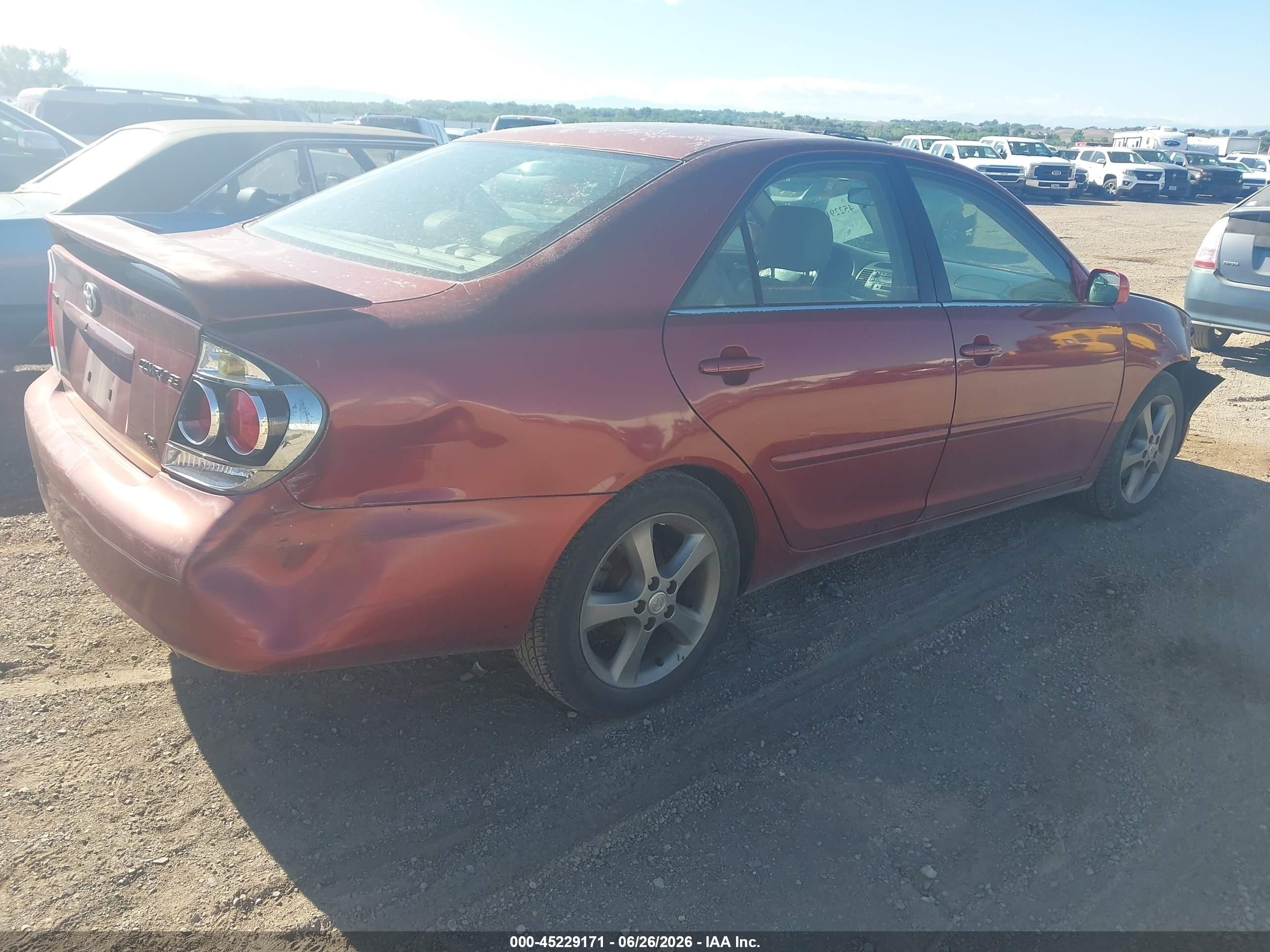 2005 Toyota Camry Se V6 Burgundy vin: 4T1BA30K95U506544
