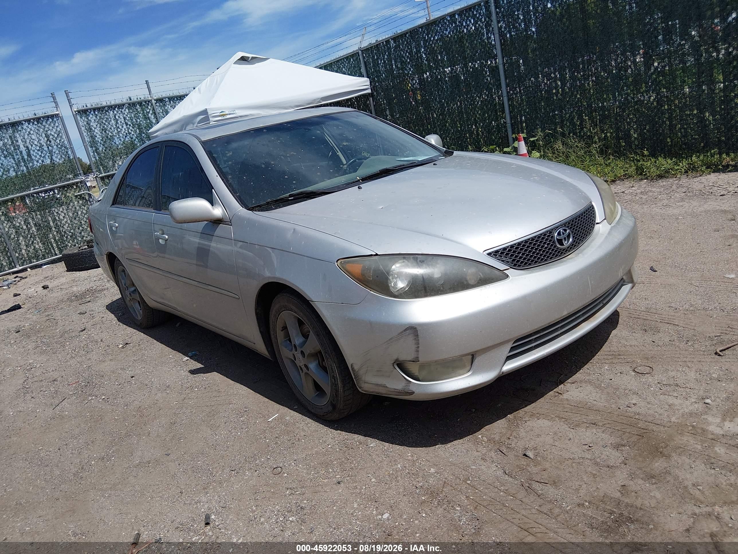 2005 Toyota Camry Se V6 Silver vin: 4T1BA32K45U063085