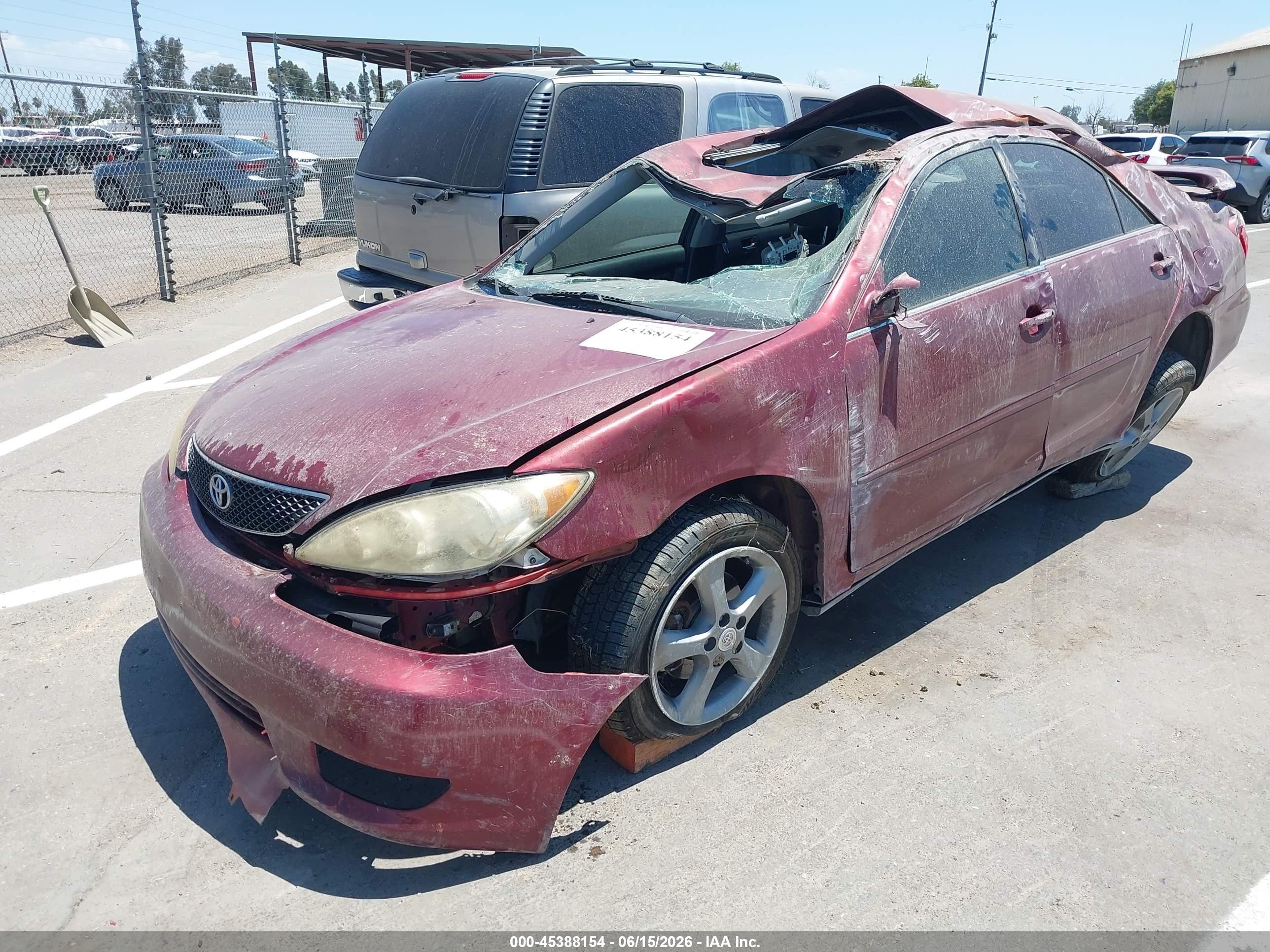 2005 Toyota Camry Se V6 Red vin: 4T1BA32K45U506061