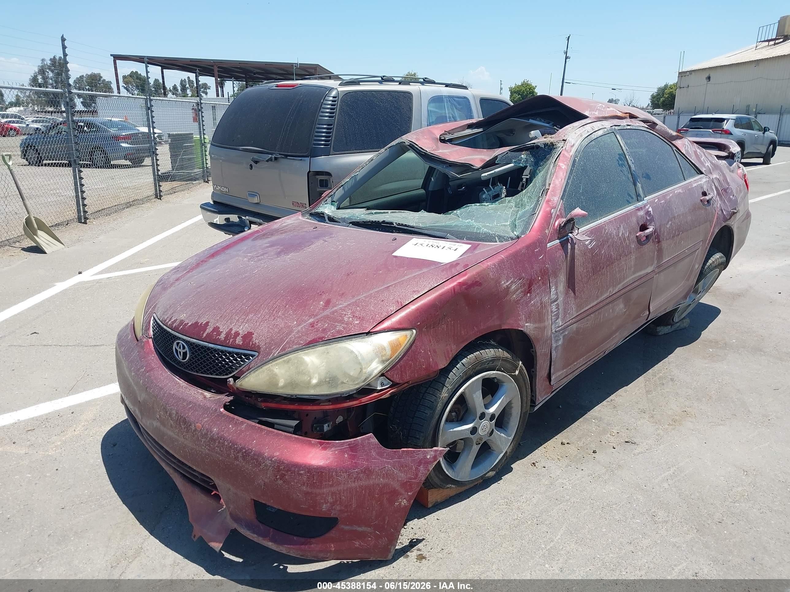 2005 Toyota Camry Se V6 Red vin: 4T1BA32K45U506061