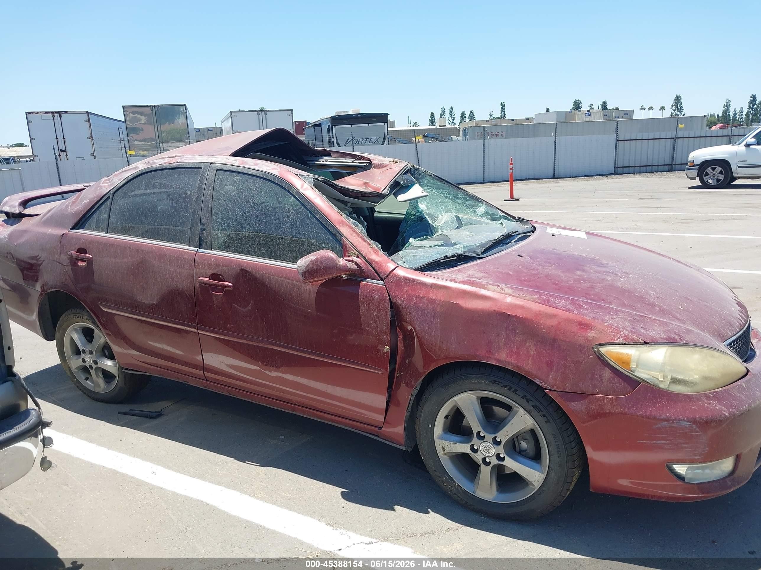 2005 Toyota Camry Se V6 Red vin: 4T1BA32K45U506061