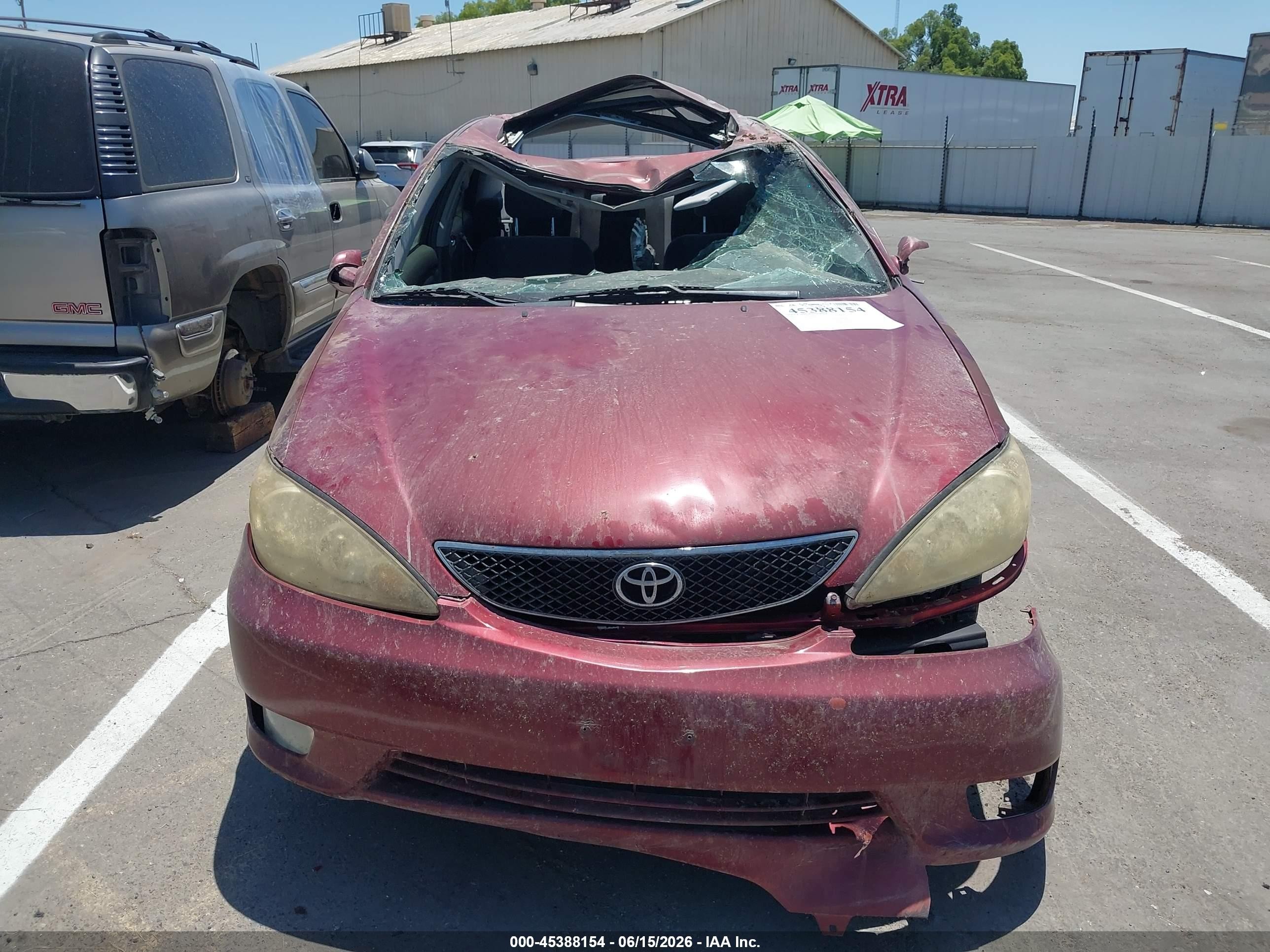 2005 Toyota Camry Se V6 Red vin: 4T1BA32K45U506061