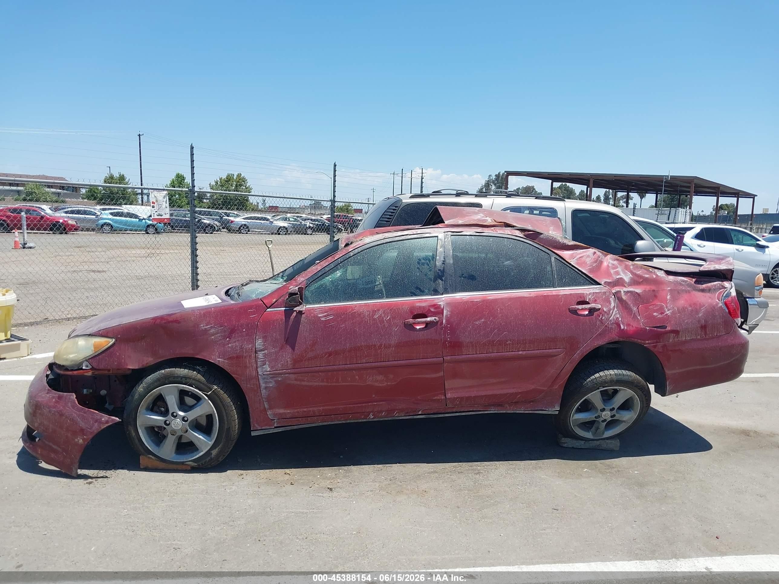 2005 Toyota Camry Se V6 Red vin: 4T1BA32K45U506061