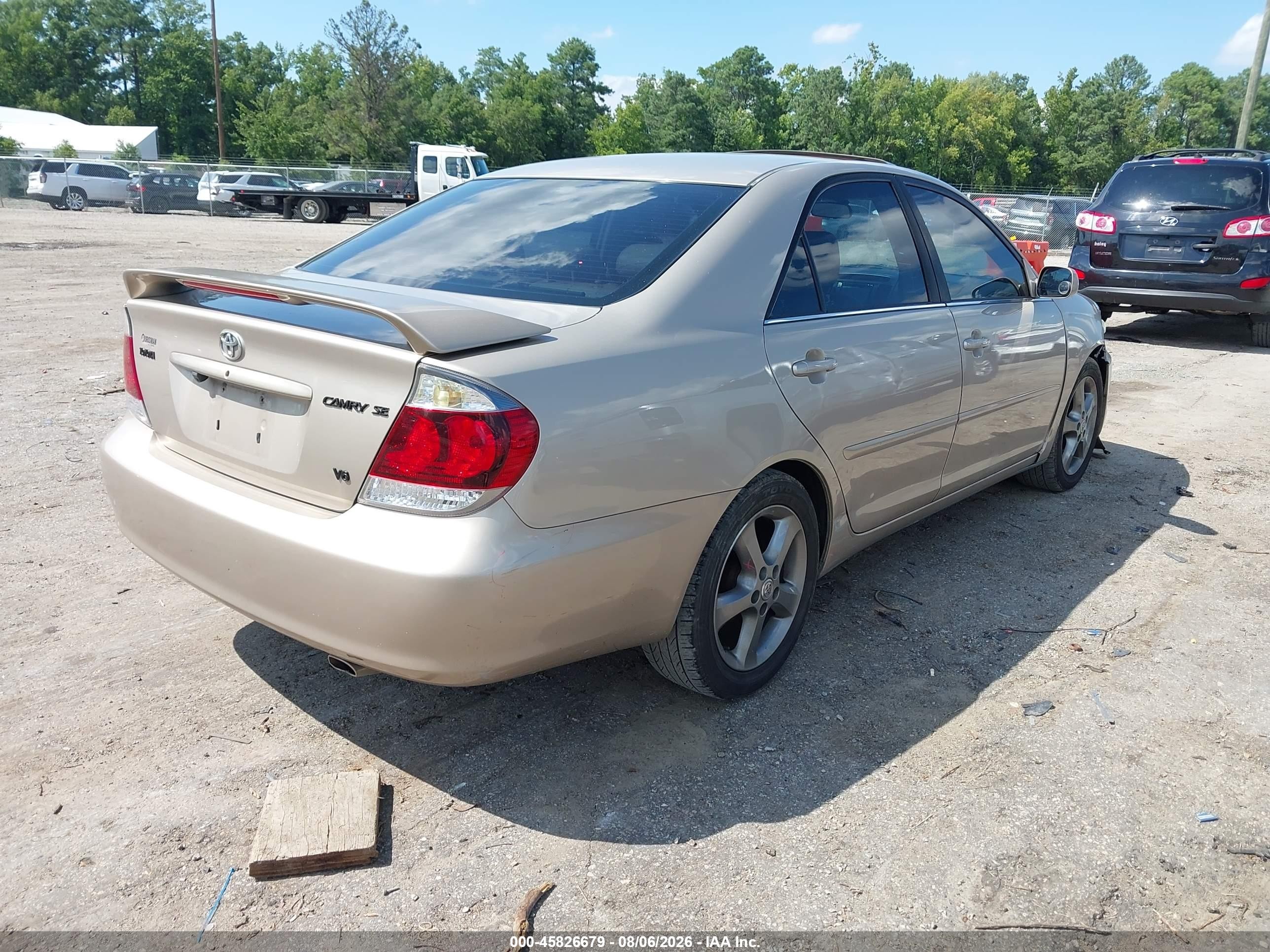 2005 Toyota Camry Se V6 Gold vin: 4T1BA32K75U061623