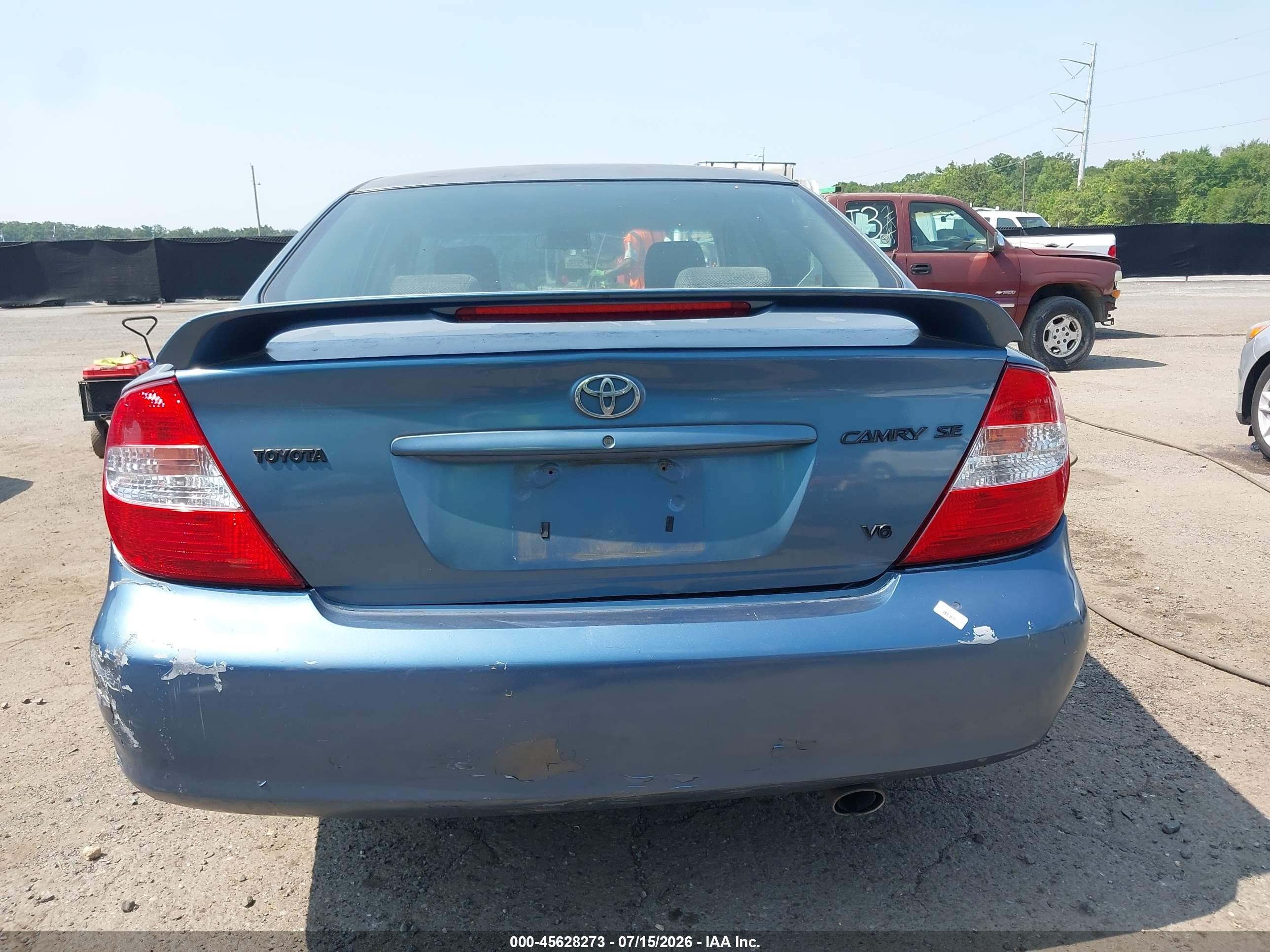 2004 Toyota Camry Se V6 Light Blue vin: 4T1BA32K84U016494