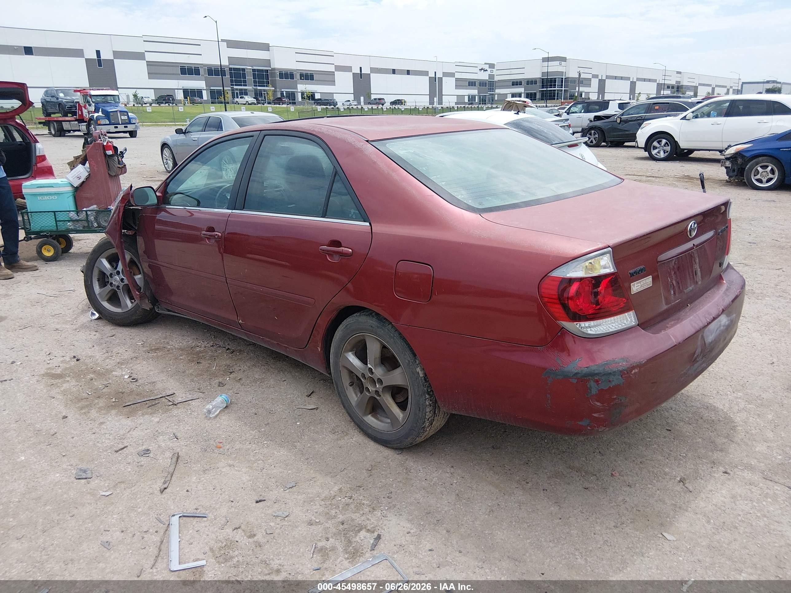 2005 Toyota Camry Se V6 Red vin: 4T1BA32K85U508427