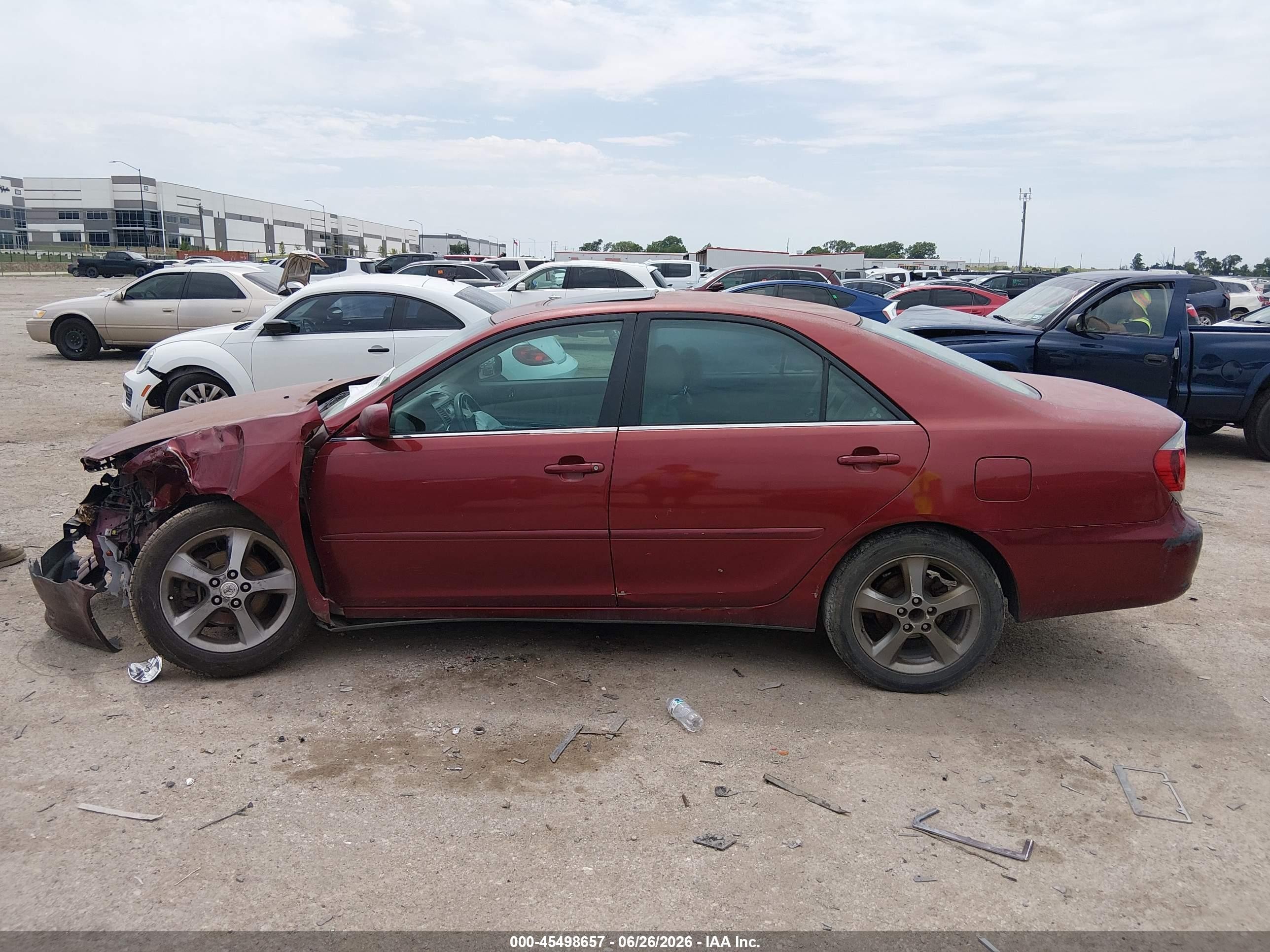 2005 Toyota Camry Se V6 Red vin: 4T1BA32K85U508427
