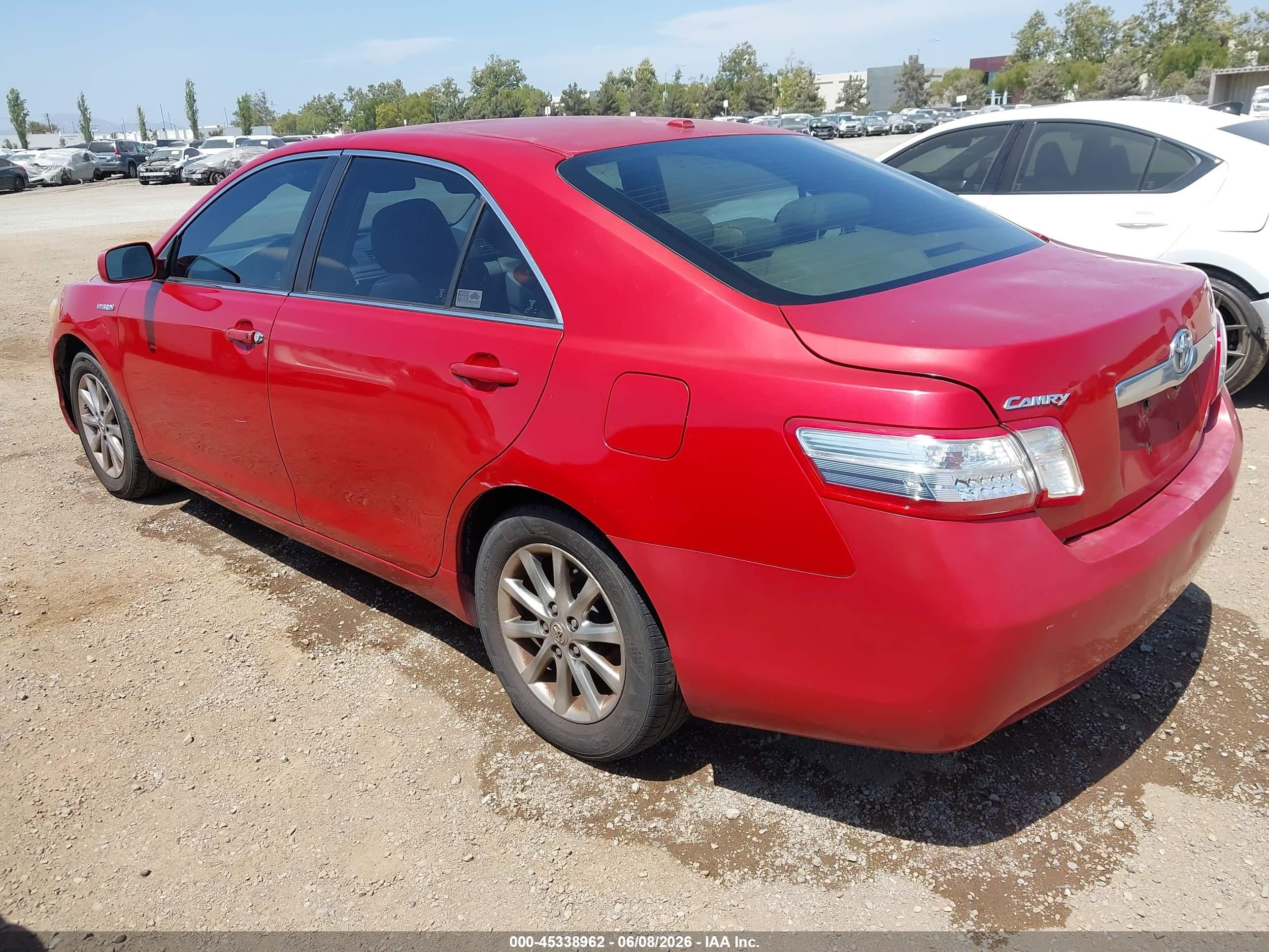 2011 Toyota Camry Hybrid   Красный vin: 4T1BB3EK2BU128214