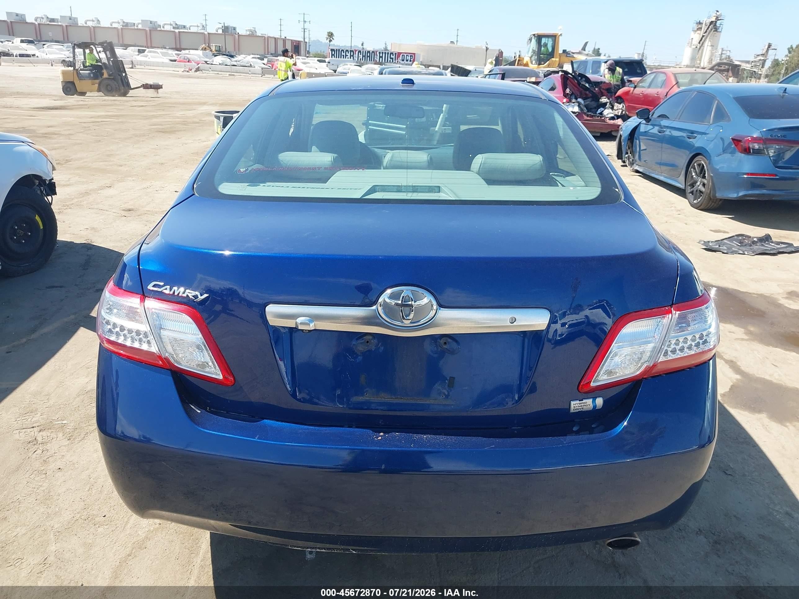 2011 Toyota Camry Hybrid   Blue vin: 4T1BB3EK2BU132005