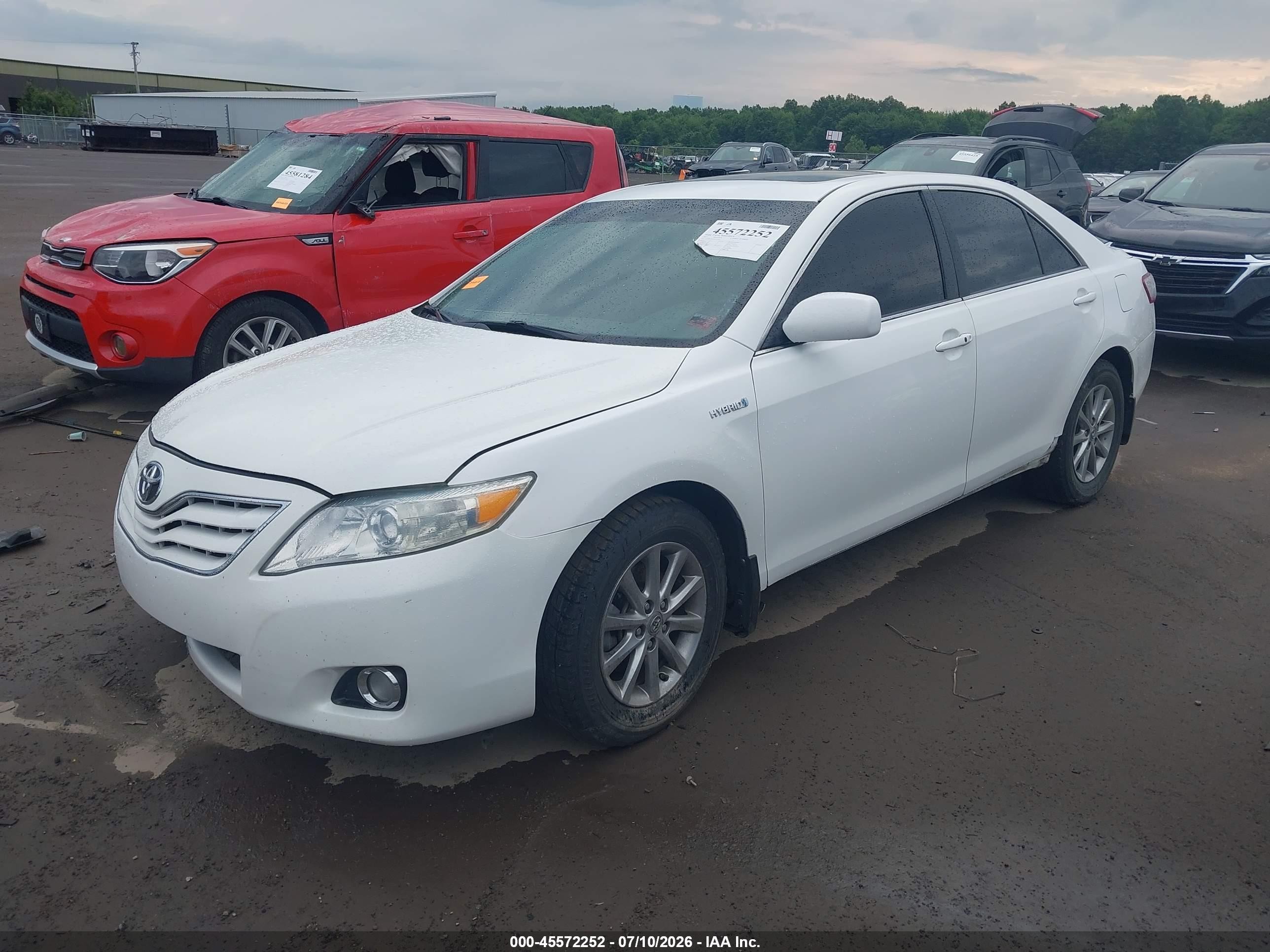 2011 Toyota Camry Hybrid   White vin: 4T1BB3EK2BU132487