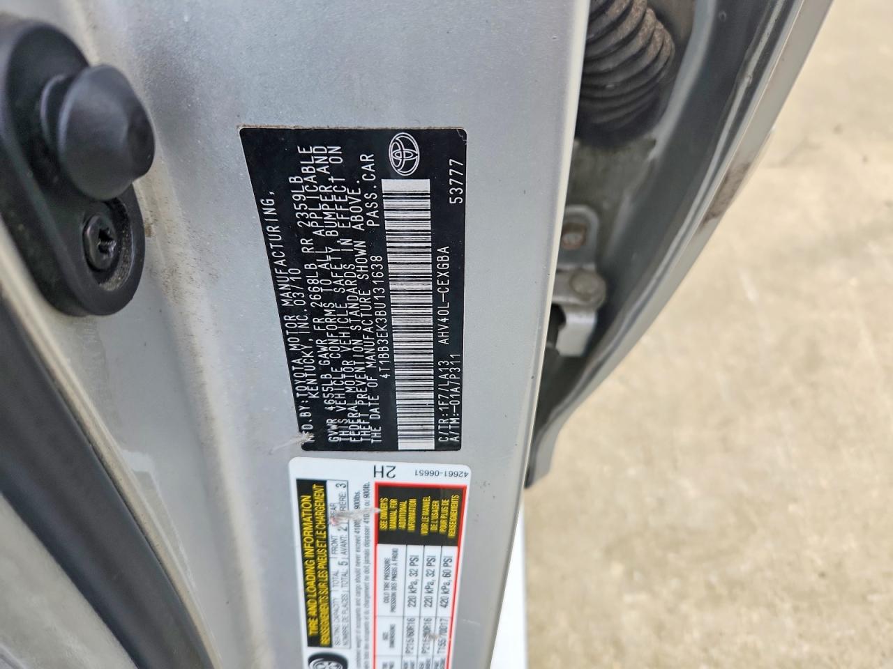 2011 Toyota Camry Hybrid Silver vin: 4T1BB3EK3BU131638