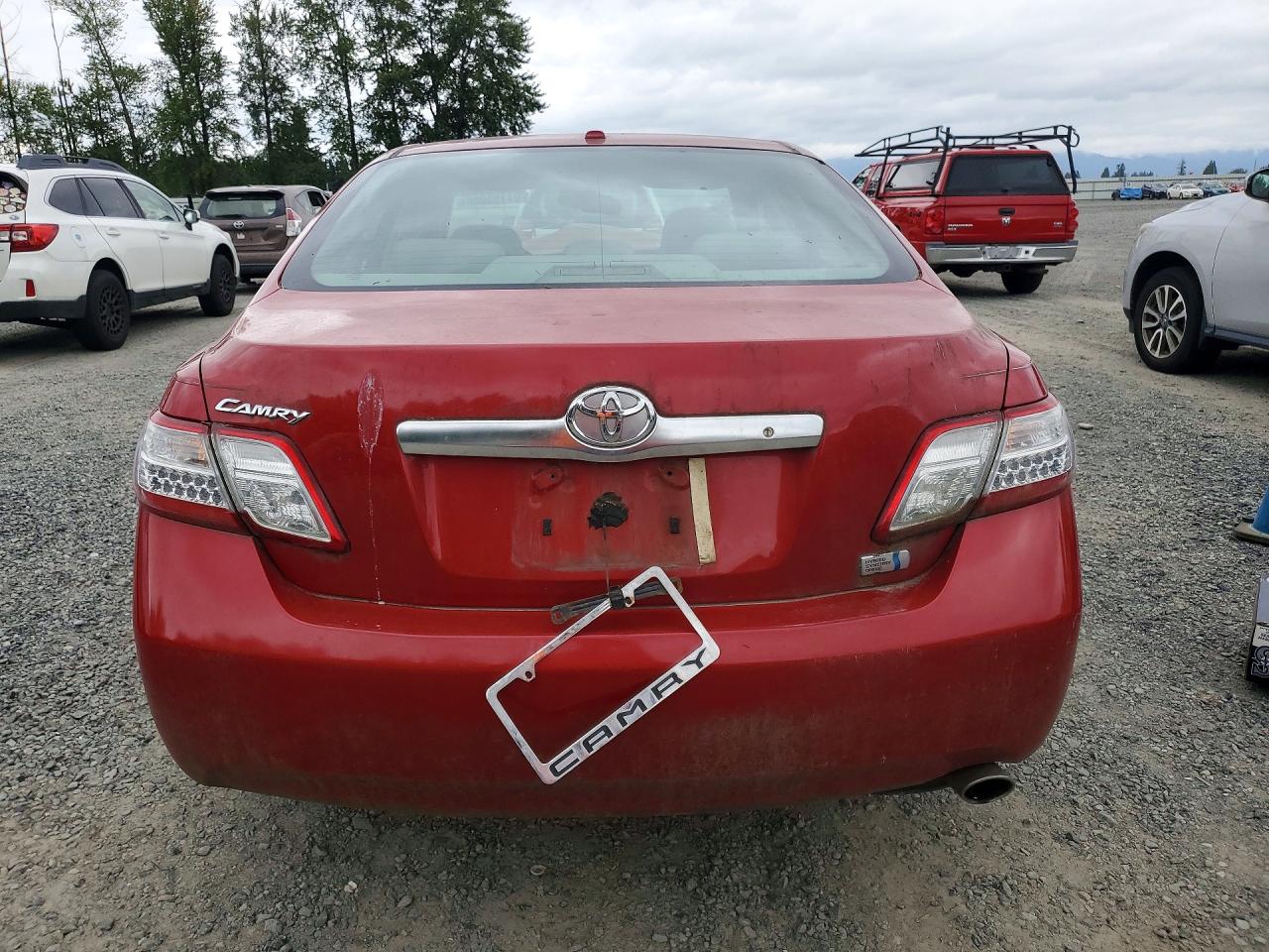 2010 Toyota Camry Hybrid Red vin: 4T1BB3EK4AU116869