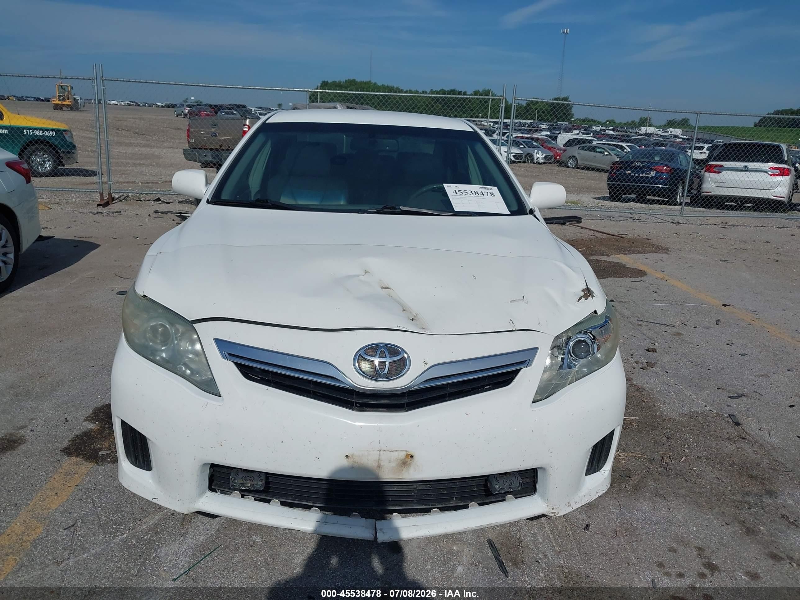 2011 Toyota Camry Hybrid   White vin: 4T1BB3EK4BU135763