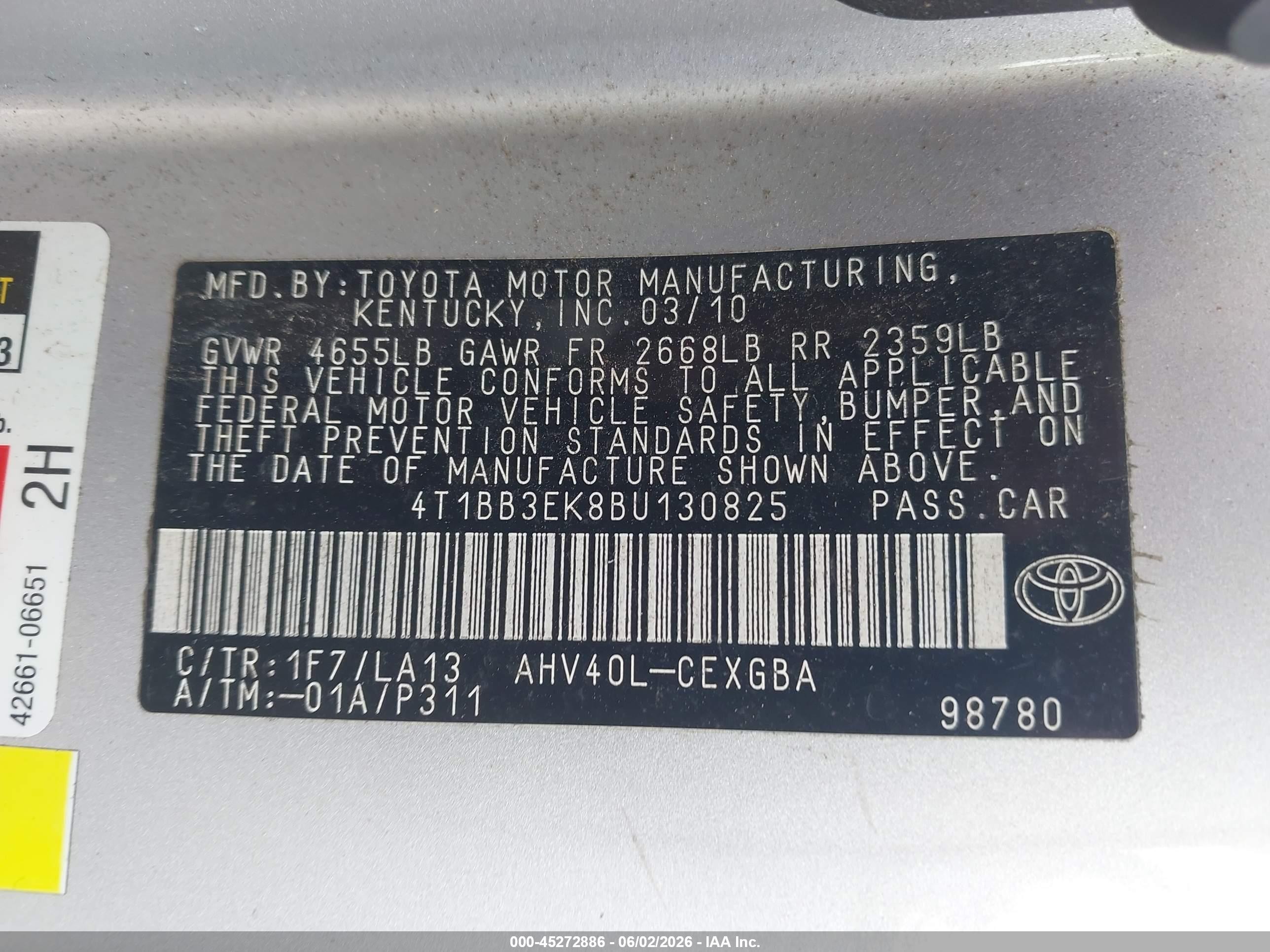 2011 Toyota Camry Hybrid   Silver vin: 4T1BB3EK8BU130825