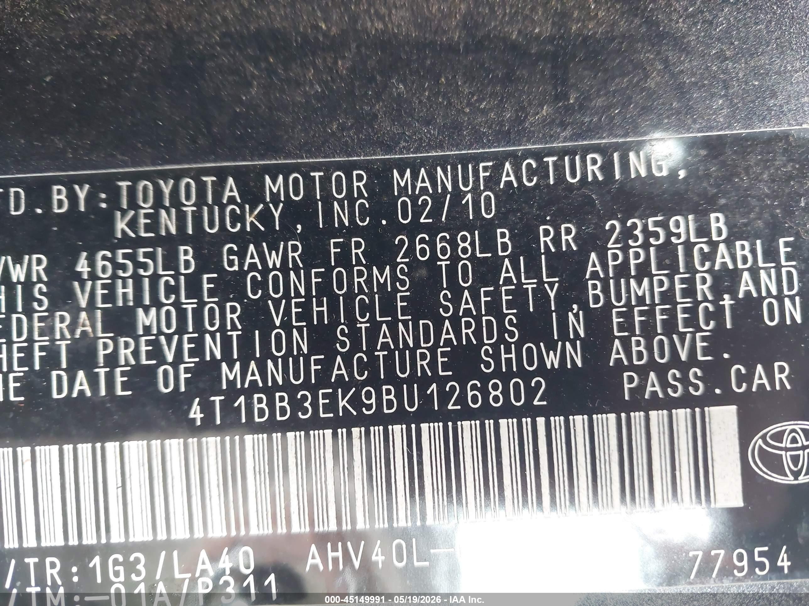 2011 Toyota Camry Hybrid   Gray vin: 4T1BB3EK9BU126802