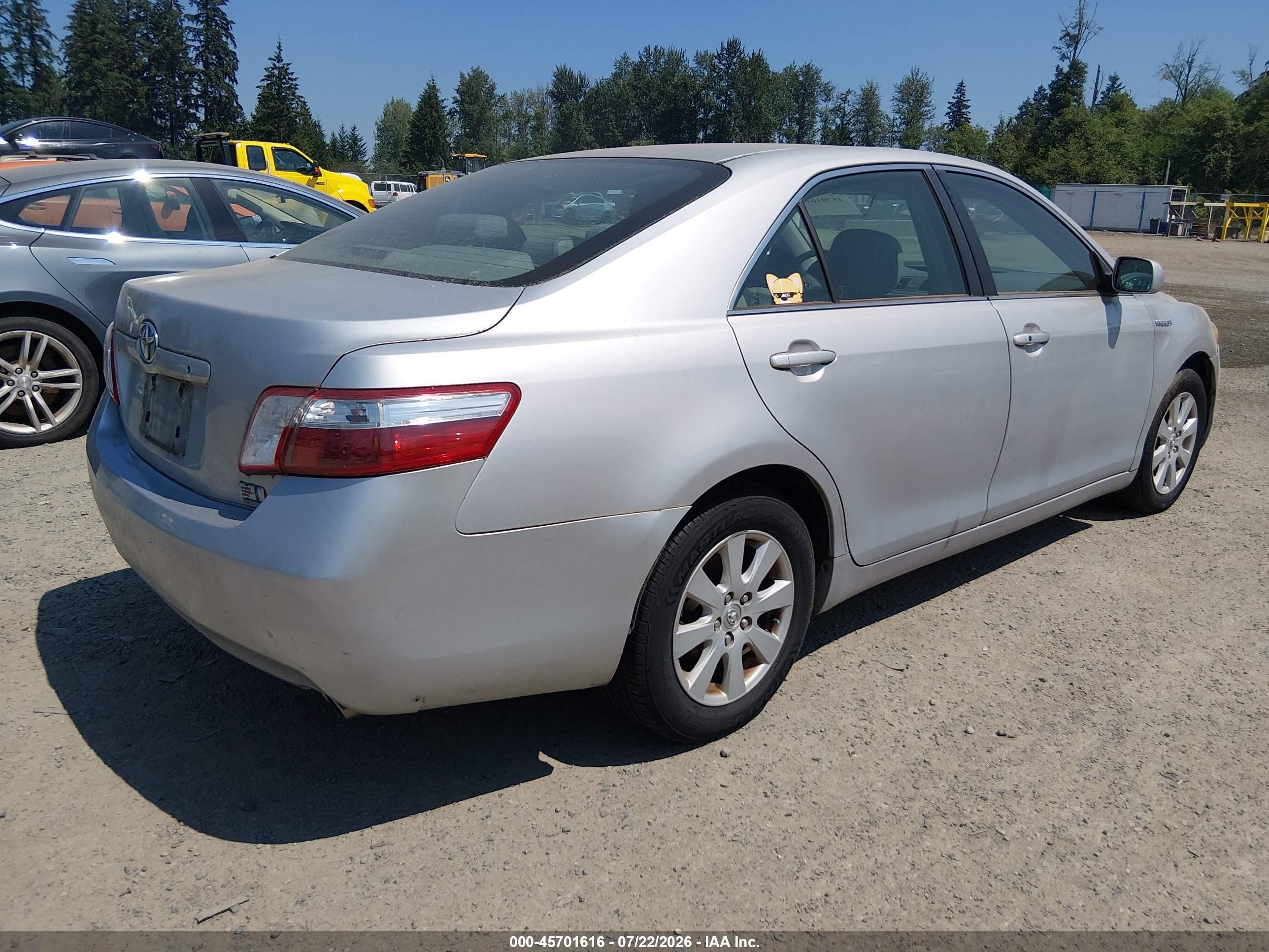 2007 Toyota Camry Hybrid   Серебряный vin: 4T1BB46K07U018810