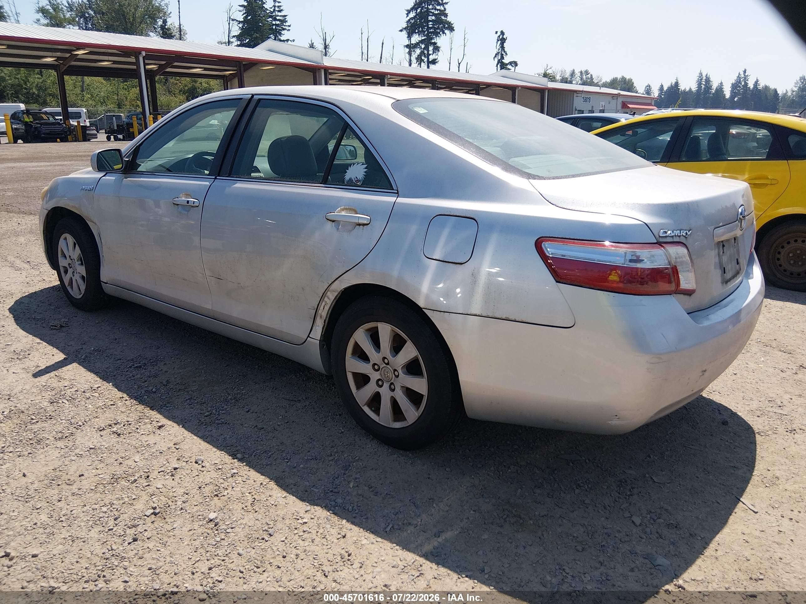 2007 Toyota Camry Hybrid   Серебряный vin: 4T1BB46K07U018810