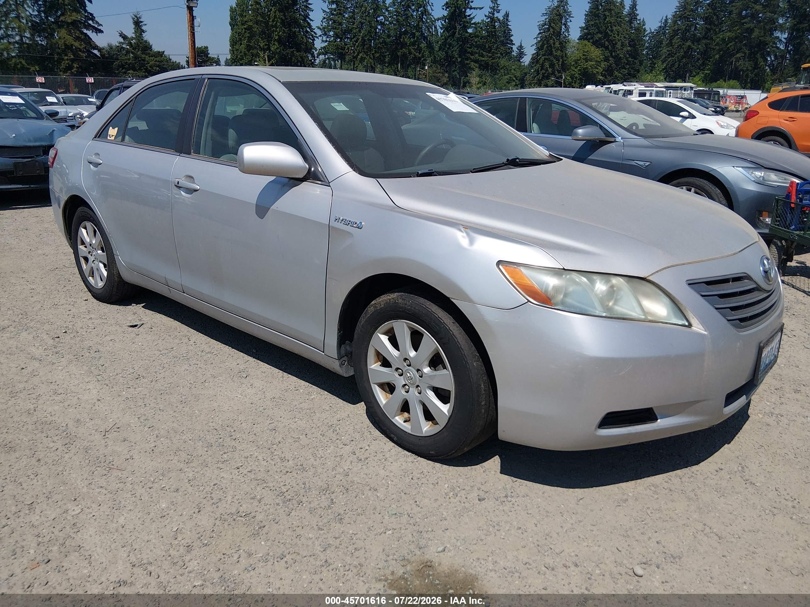 2007 Toyota Camry Hybrid   Silver vin: 4T1BB46K07U018810