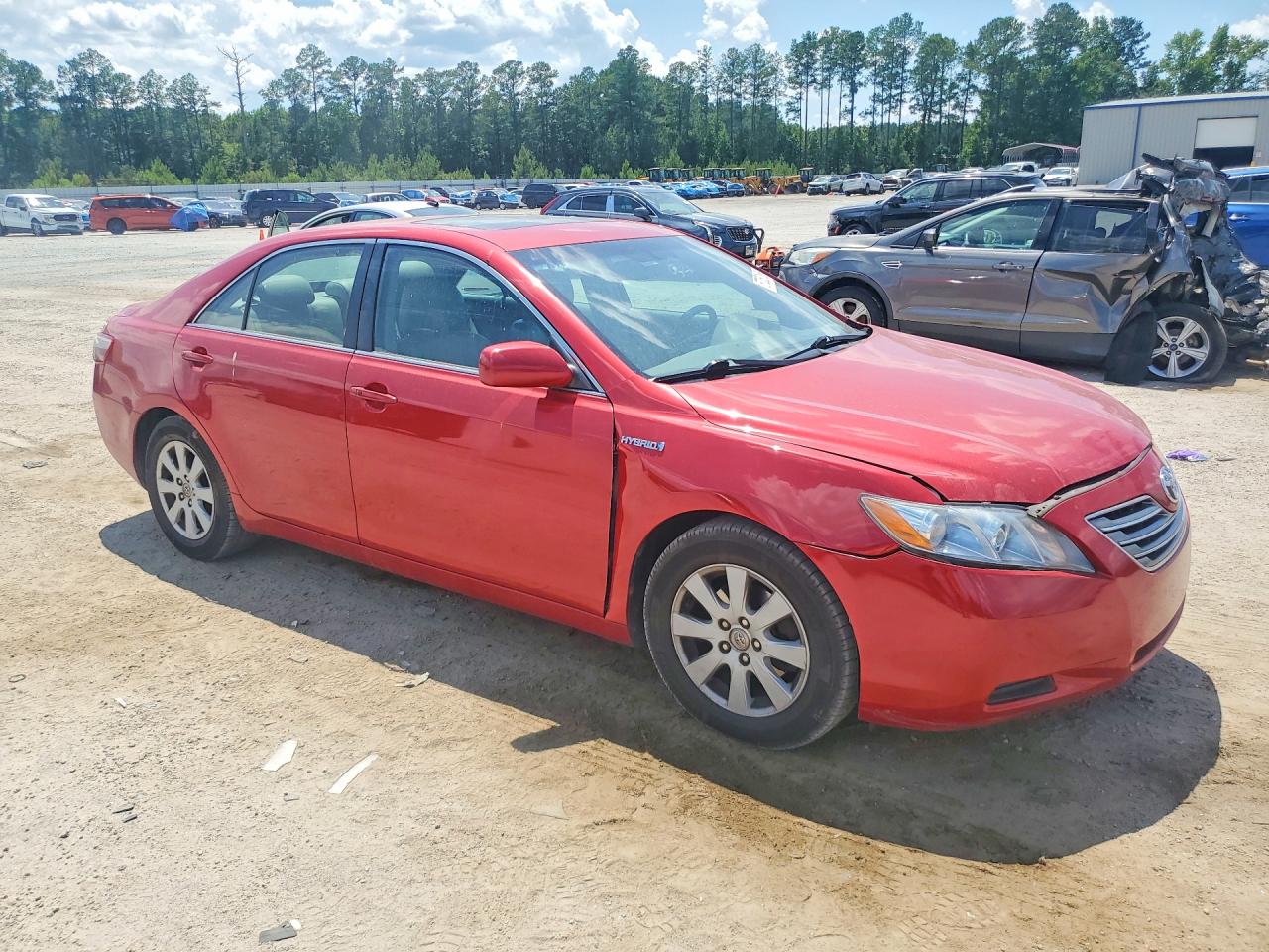 2007 Toyota Camry Hybrid Red vin: 4T1BB46K07U025546