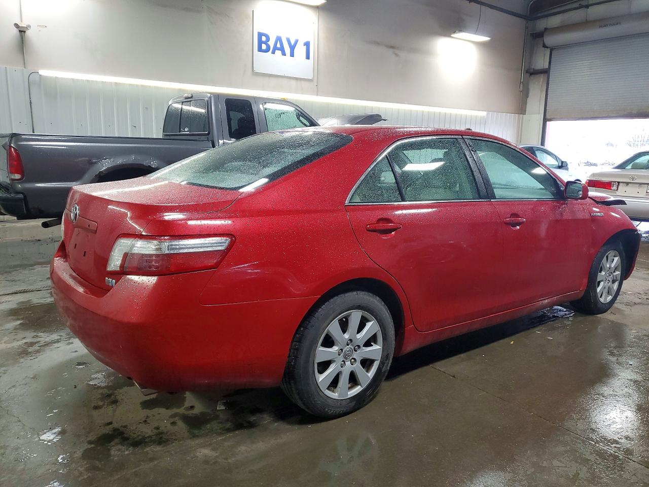 2008 Toyota Camry Hybrid Red vin: 4T1BB46K08U057446