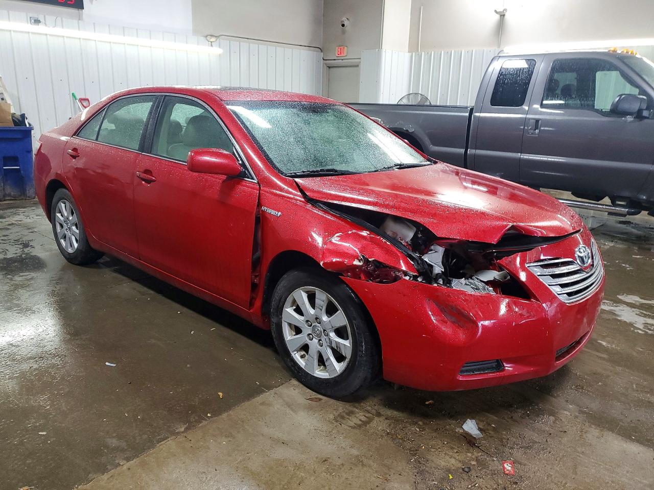 2008 Toyota Camry Hybrid Red vin: 4T1BB46K08U057446