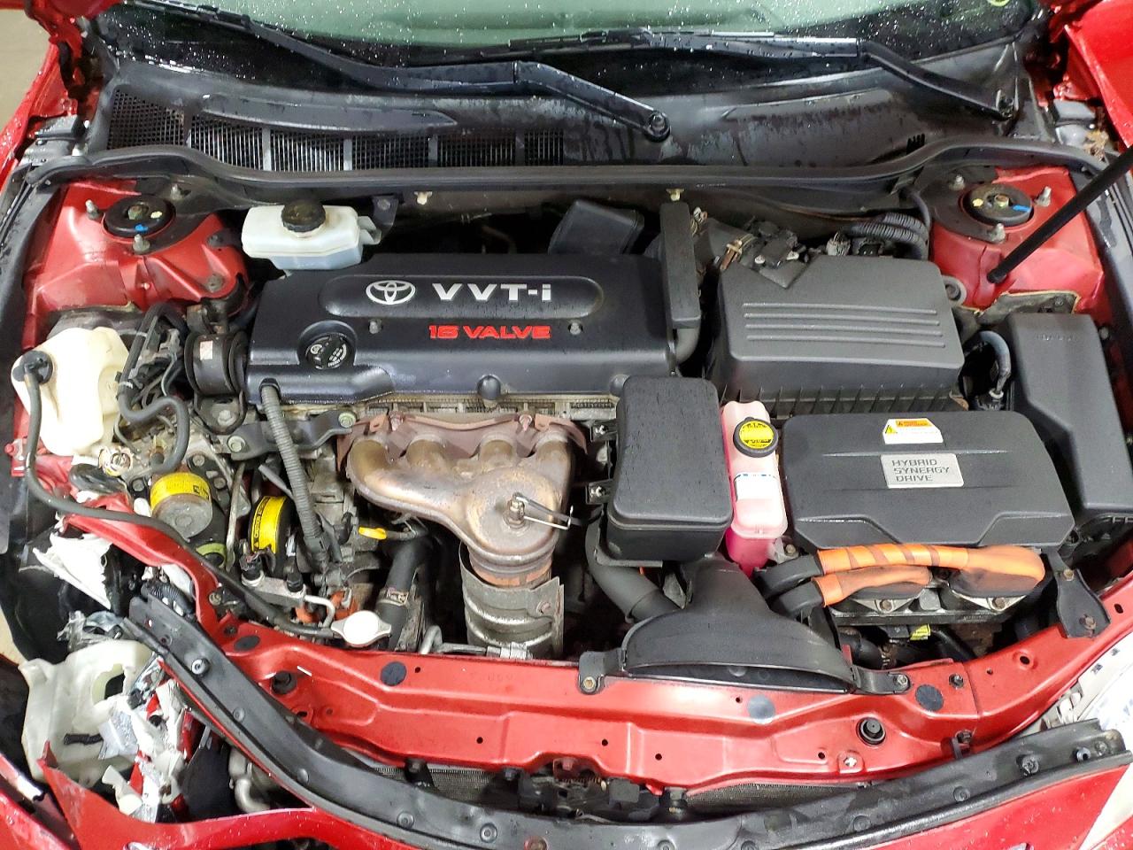 2008 Toyota Camry Hybrid Red vin: 4T1BB46K08U057446
