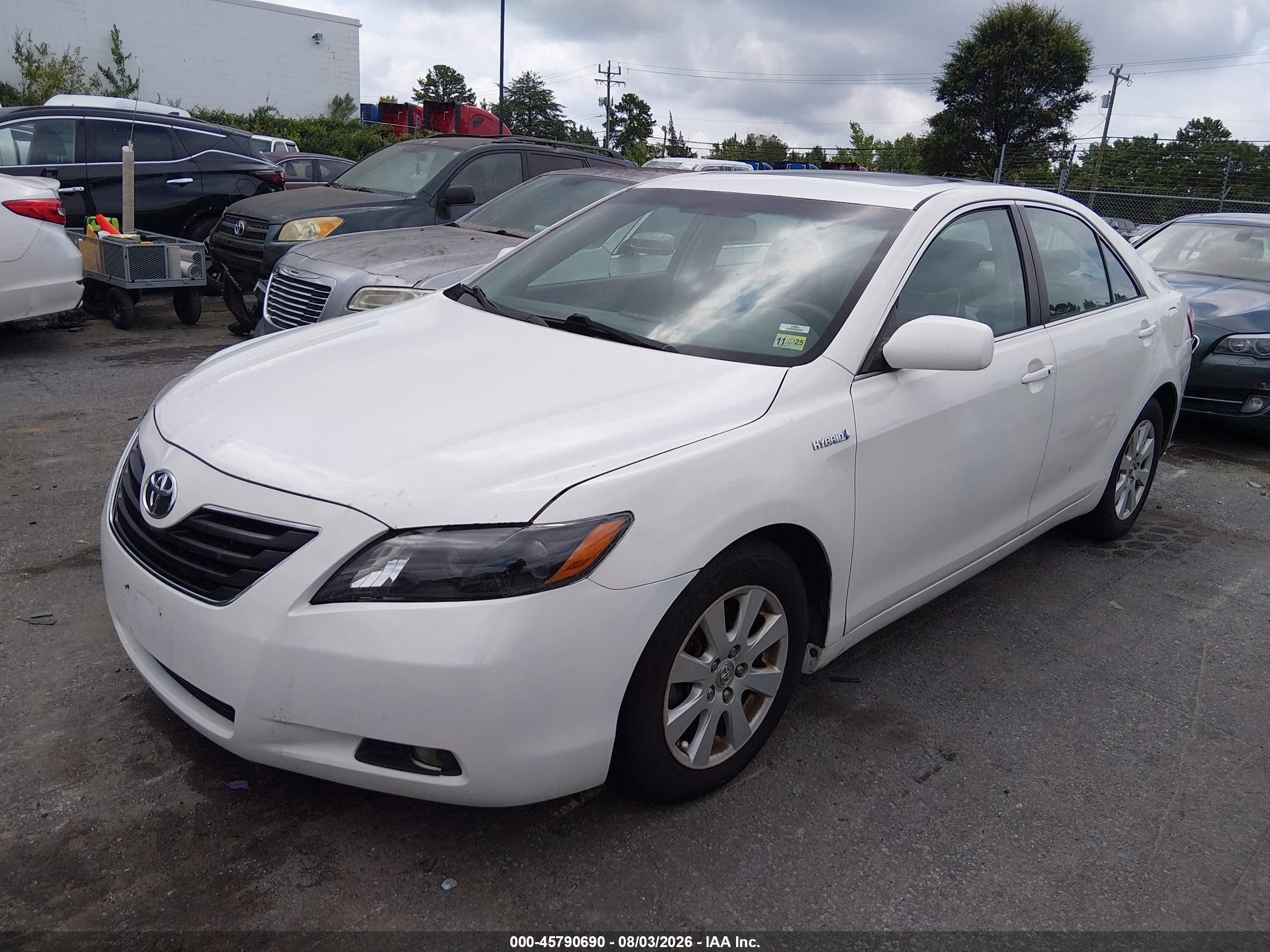 2009 Toyota Camry Hybrid   Белый vin: 4T1BB46K09U087984