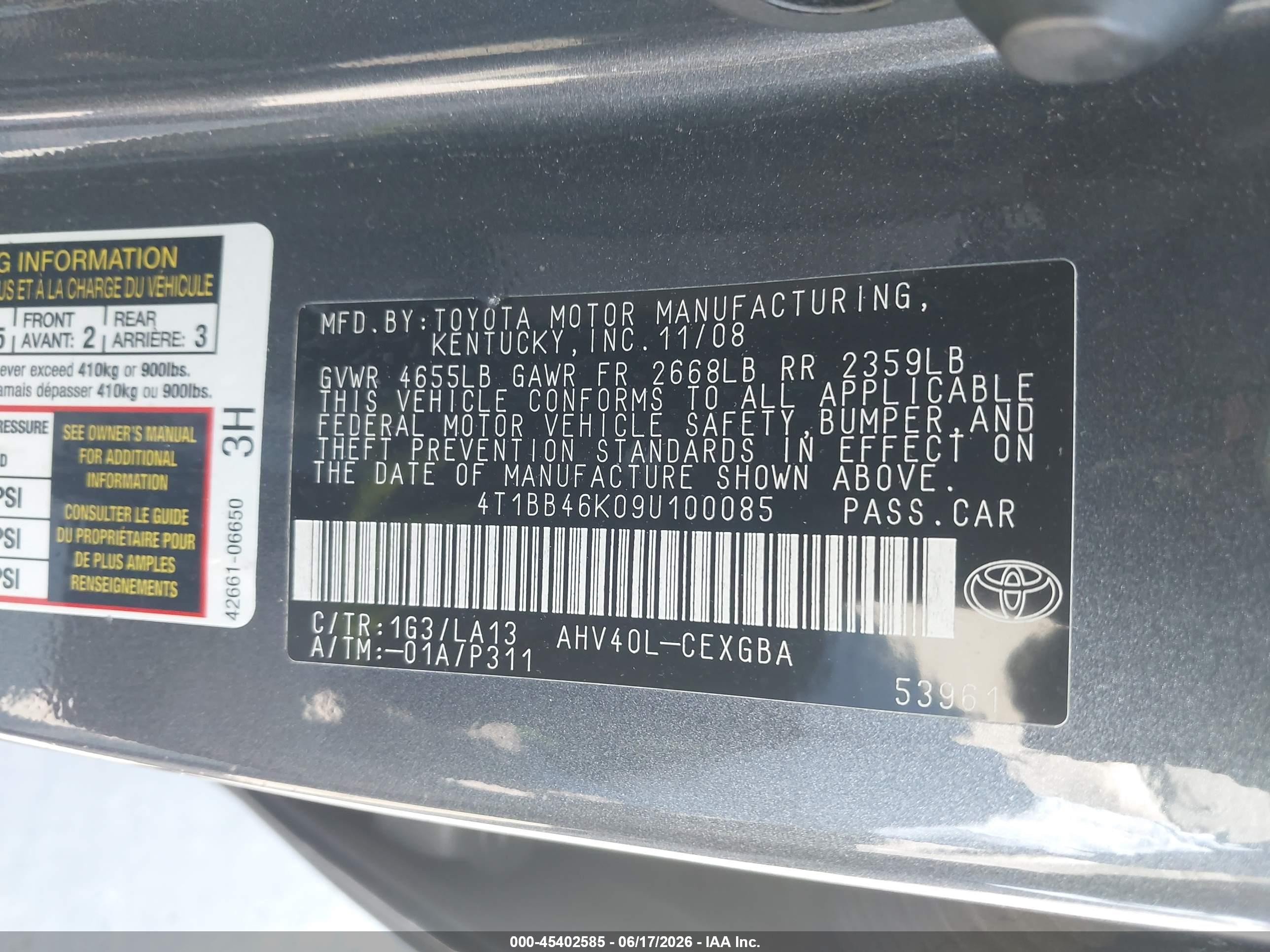 2009 Toyota Camry Hybrid   Gray vin: 4T1BB46K09U100085