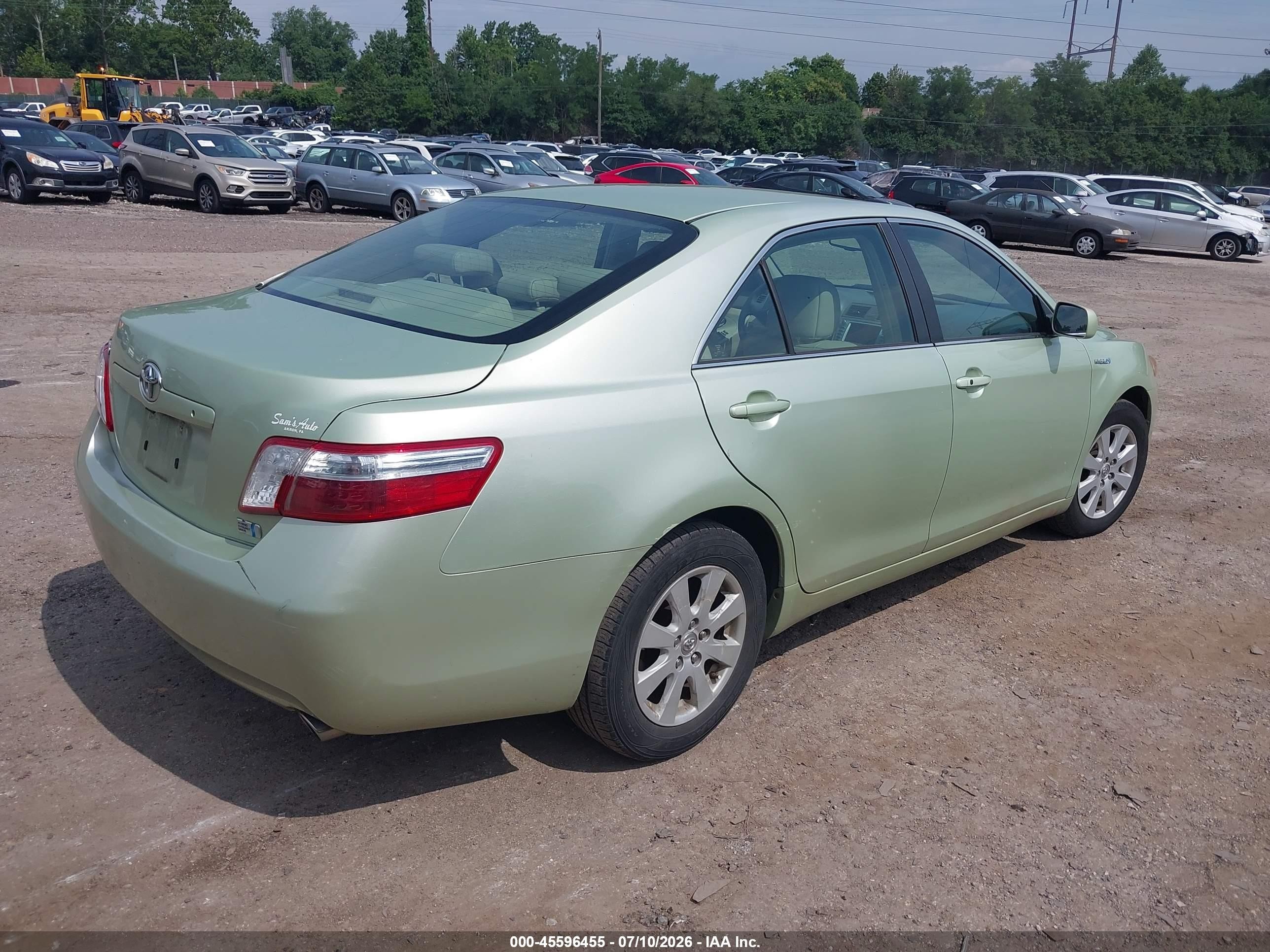 2007 Toyota Camry Hybrid   Green vin: 4T1BB46K17U019674