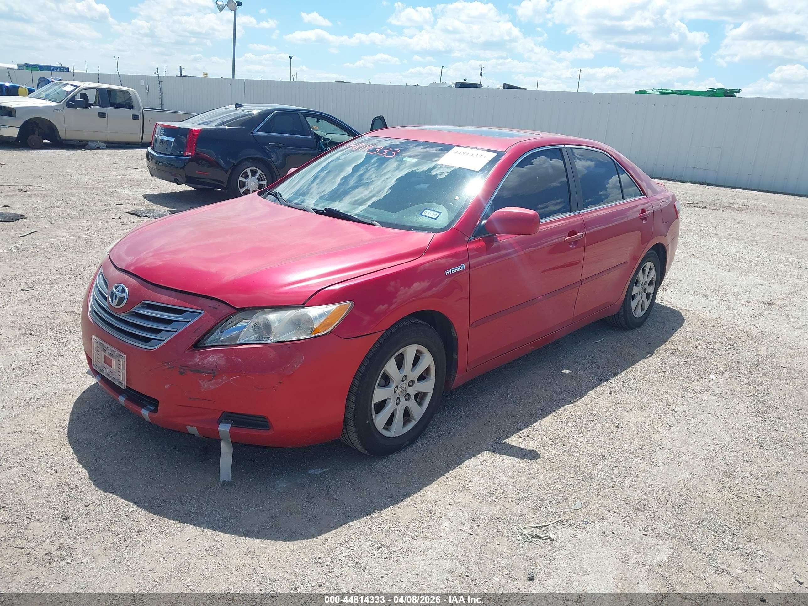2008 Toyota Camry Hybrid Red vin: 4T1BB46K18U034709
