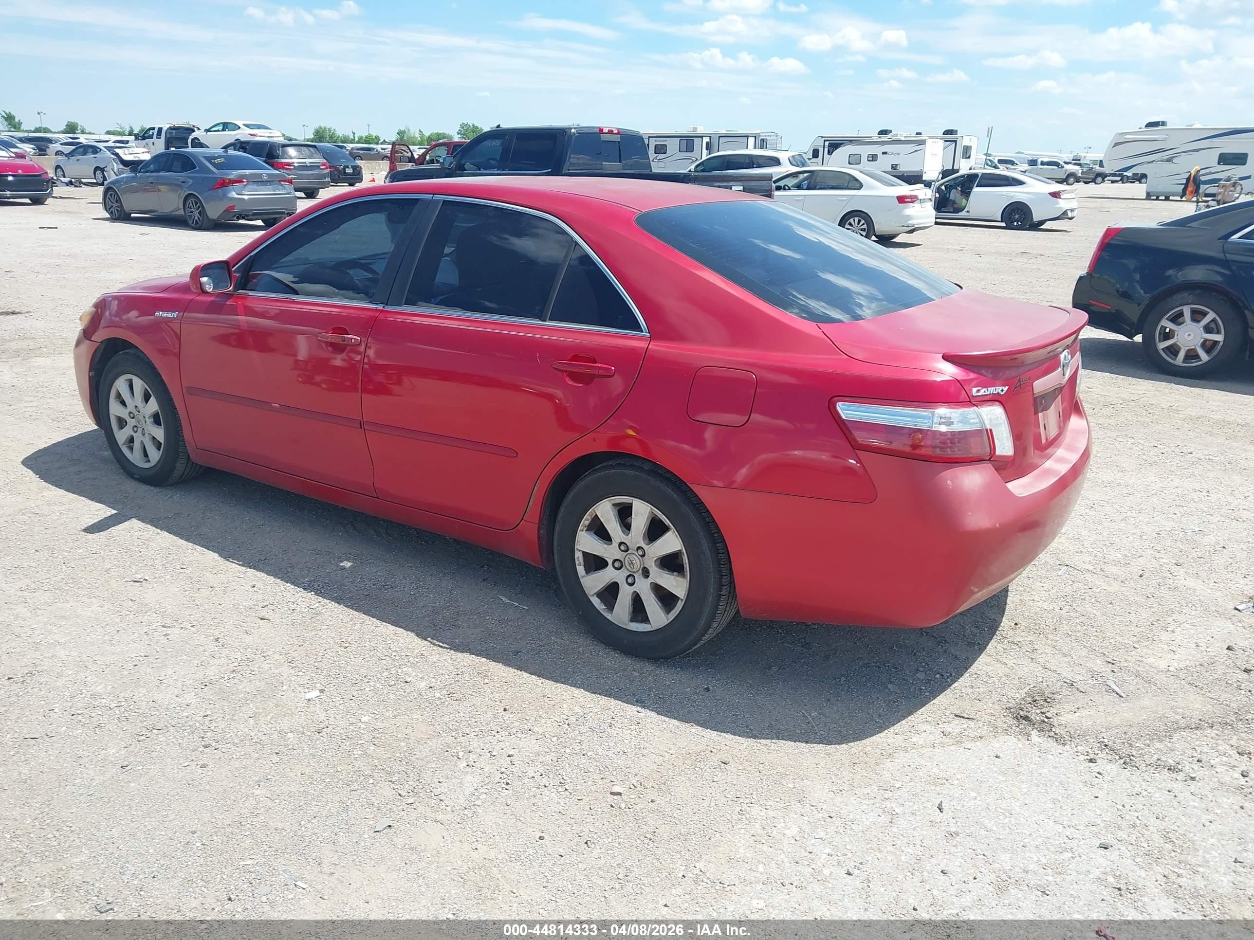 2008 Toyota Camry Hybrid Red vin: 4T1BB46K18U034709