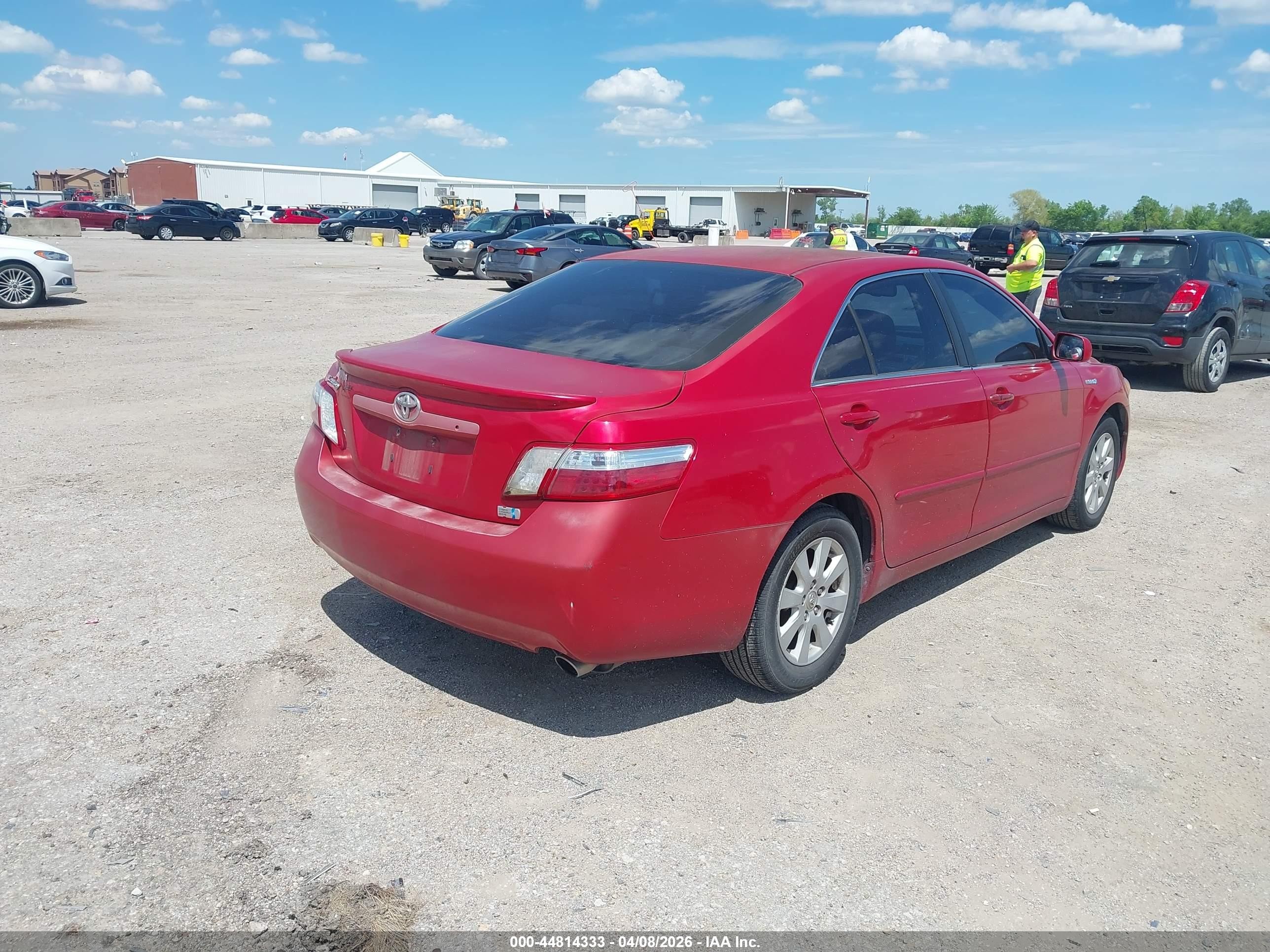 2008 Toyota Camry Hybrid Red vin: 4T1BB46K18U034709