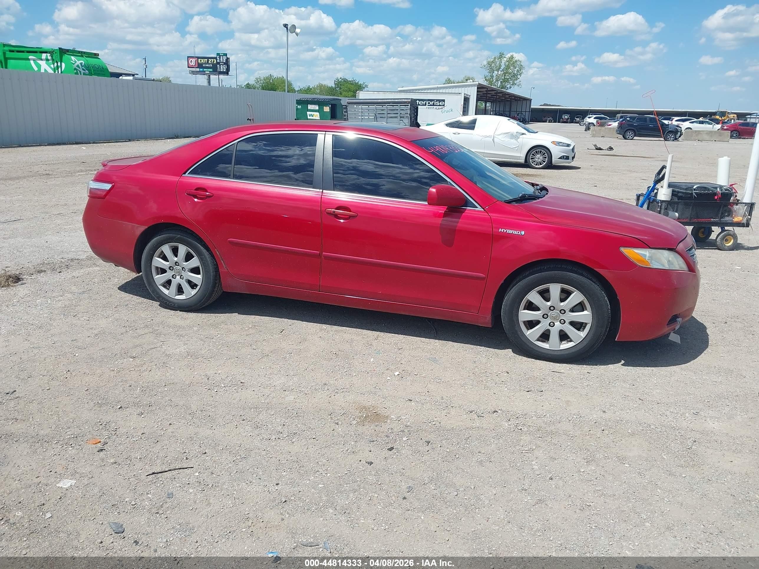 2008 Toyota Camry Hybrid Red vin: 4T1BB46K18U034709
