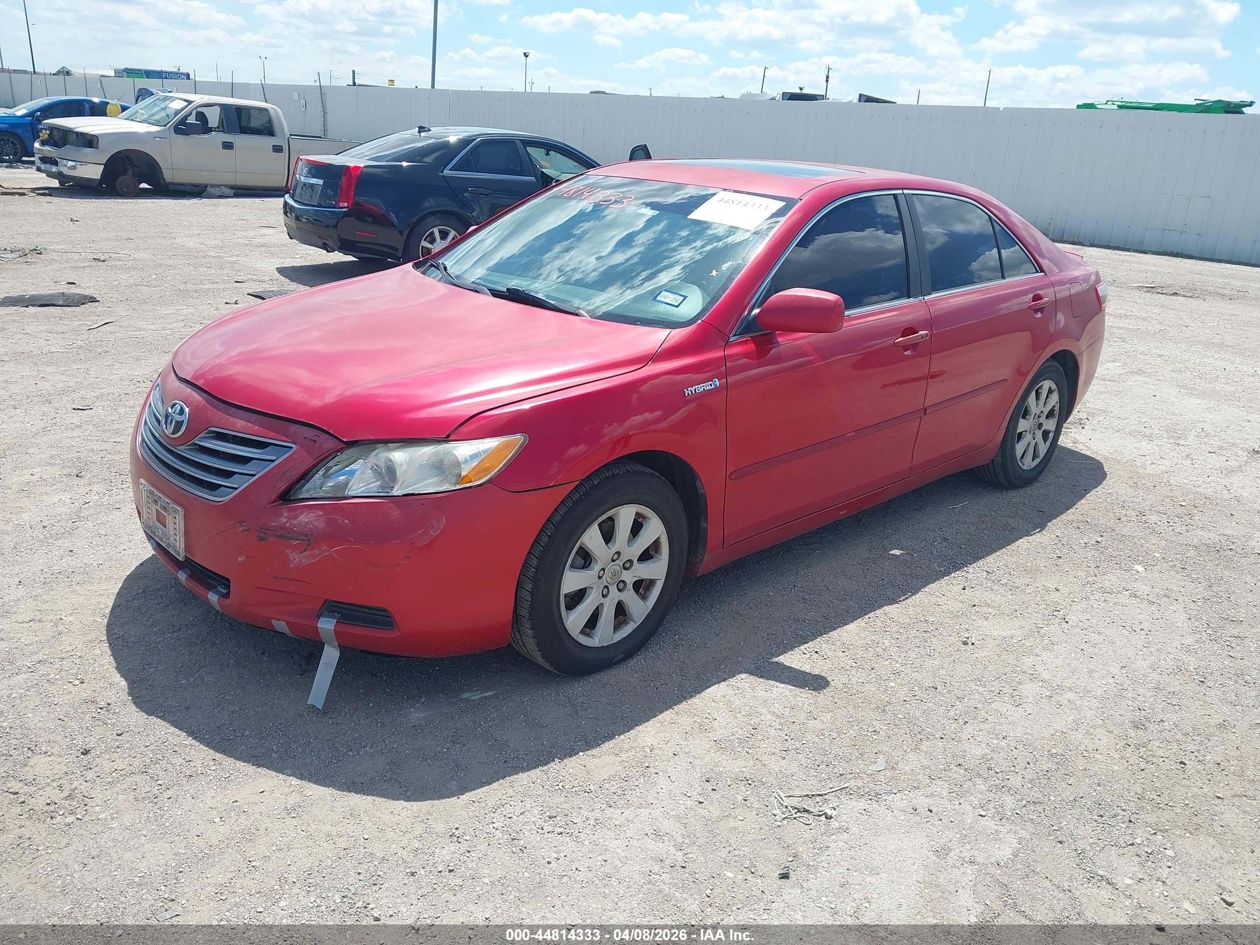 2008 Toyota Camry Hybrid Red vin: 4T1BB46K18U034709