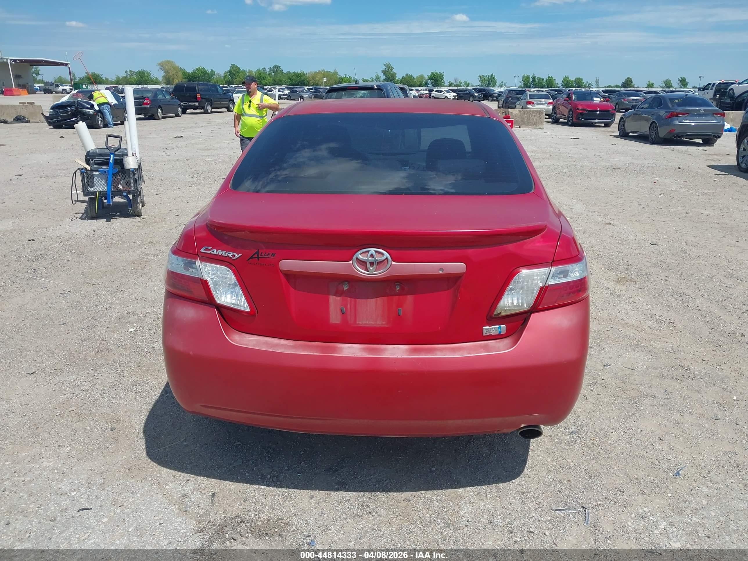 2008 Toyota Camry Hybrid Red vin: 4T1BB46K18U034709