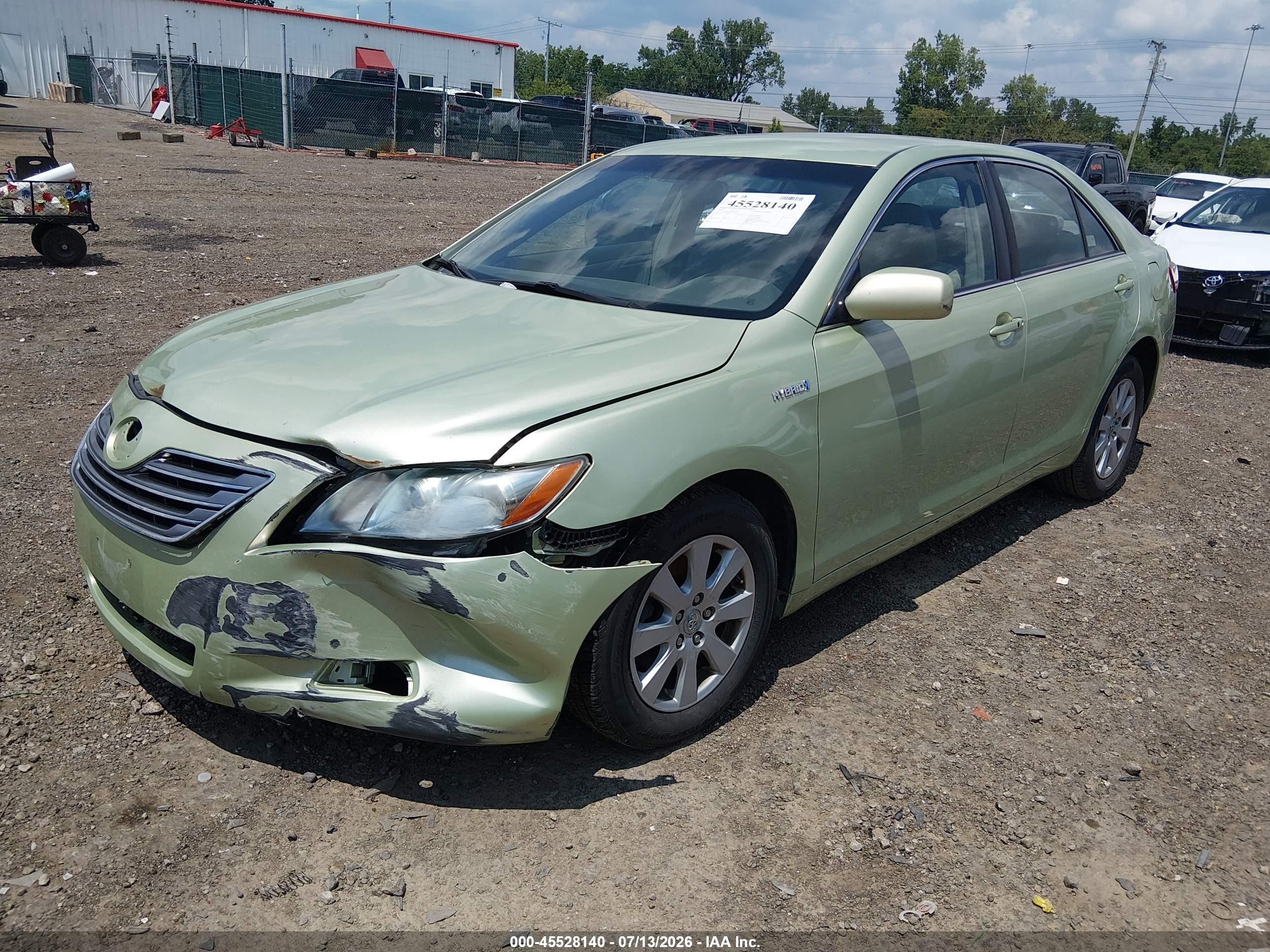 2008 Toyota Camry Hybrid   Green vin: 4T1BB46K18U043779