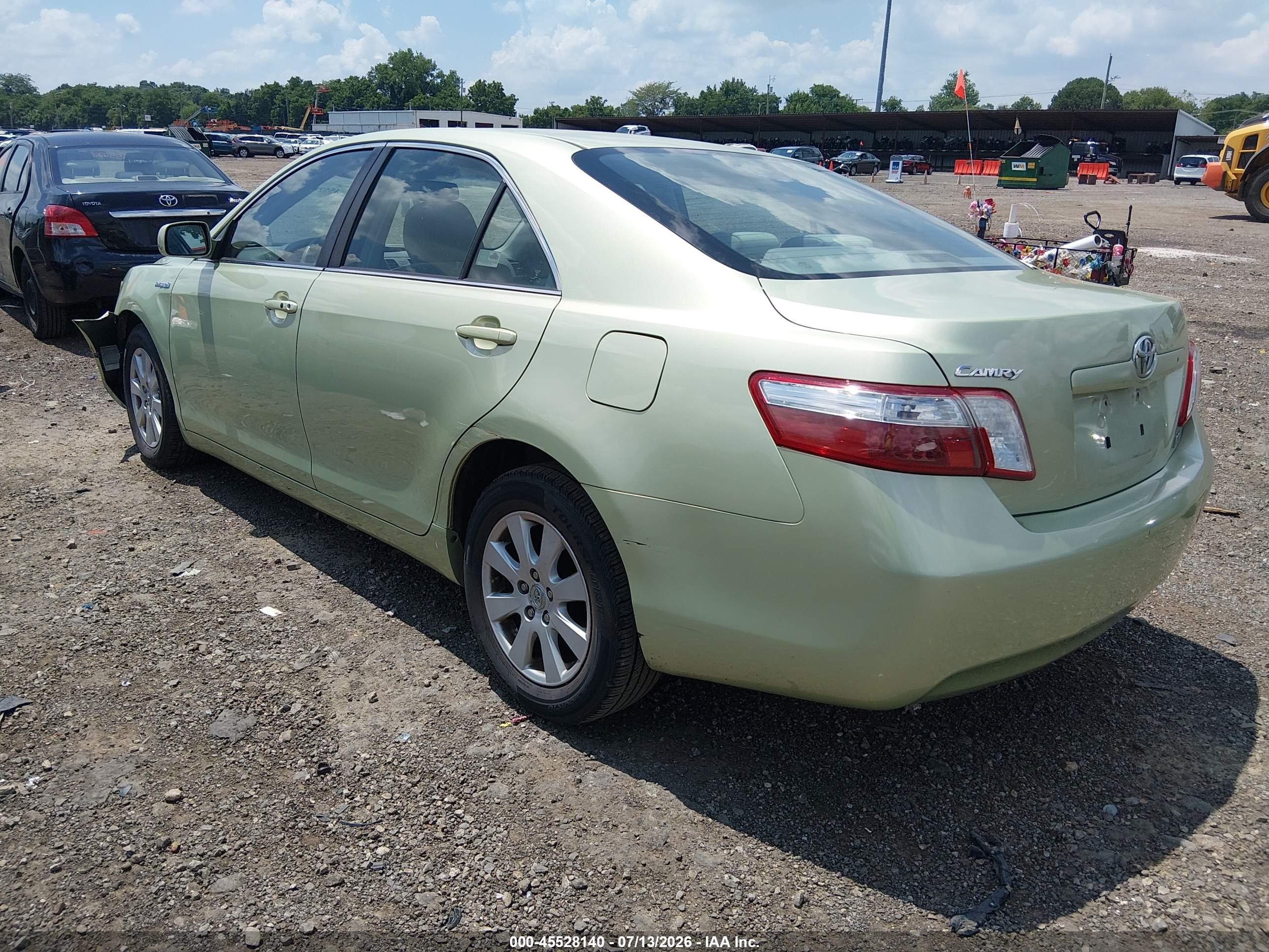 2008 Toyota Camry Hybrid   Green vin: 4T1BB46K18U043779