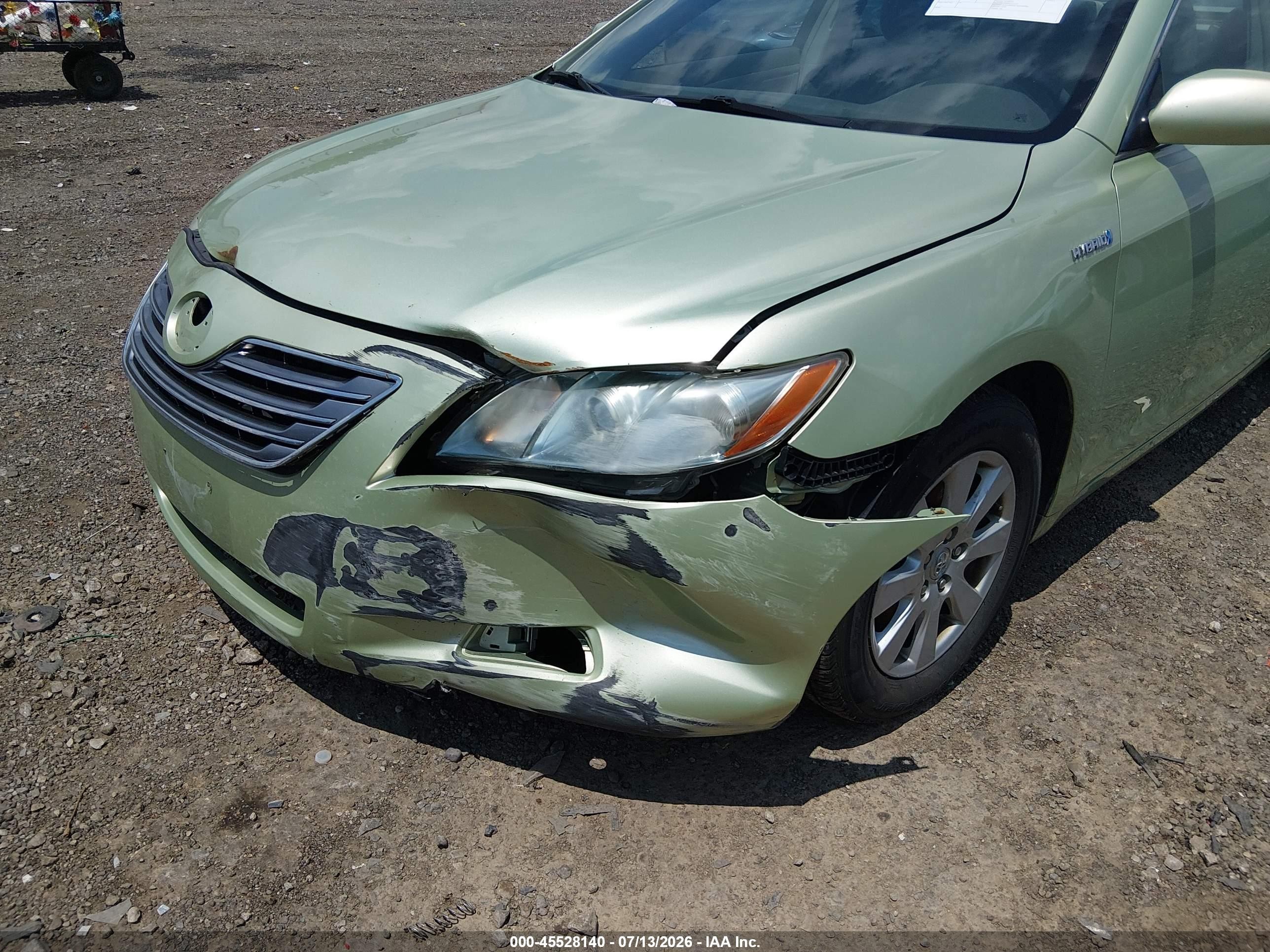 2008 Toyota Camry Hybrid   Green vin: 4T1BB46K18U043779
