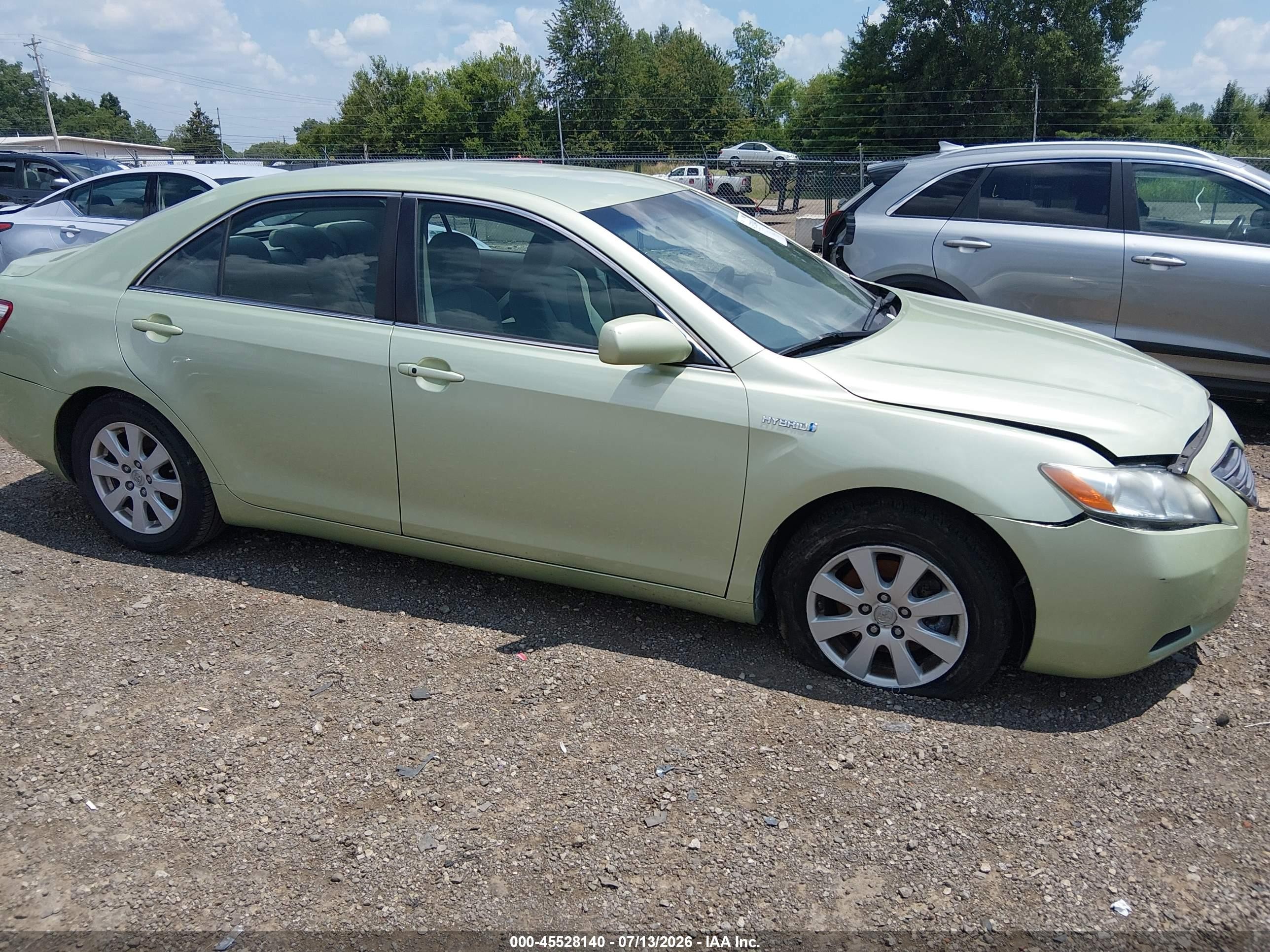 2008 Toyota Camry Hybrid   Green vin: 4T1BB46K18U043779