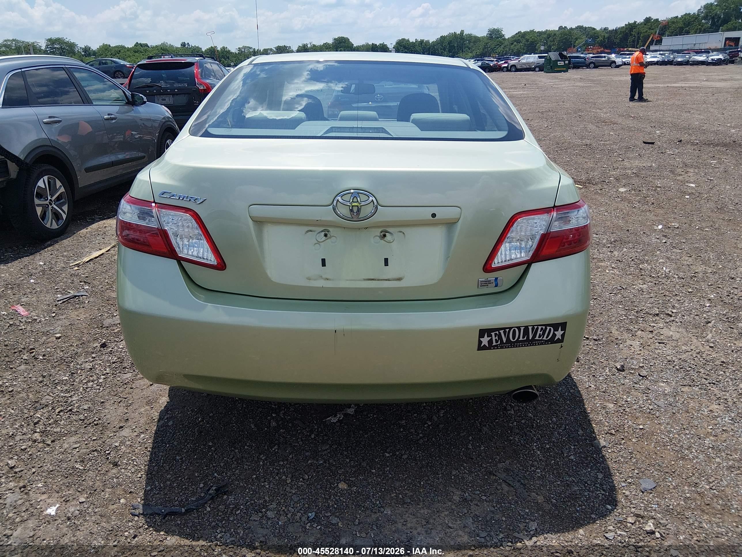 2008 Toyota Camry Hybrid   Green vin: 4T1BB46K18U043779