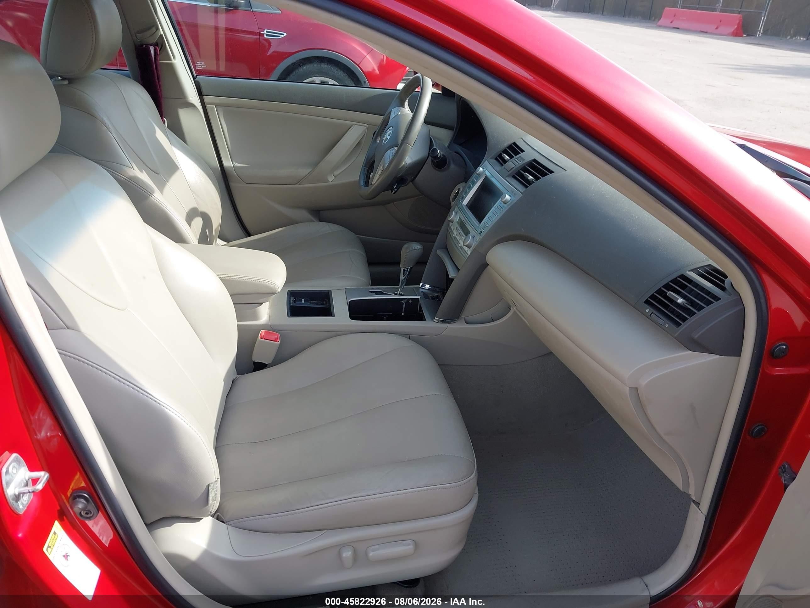 2009 Toyota Camry Hybrid Red vin: 4T1BB46K19U076797