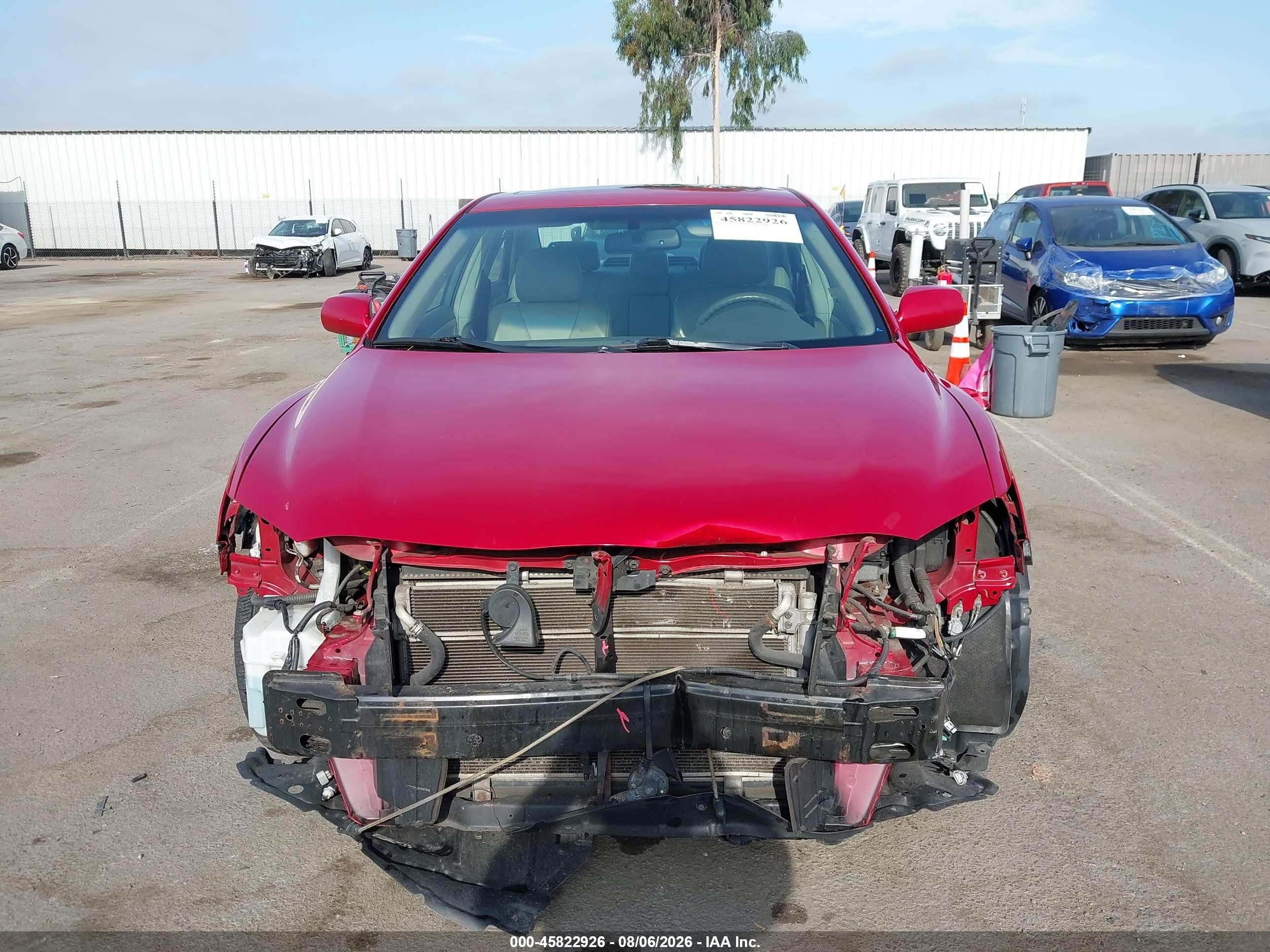 2009 Toyota Camry Hybrid Red vin: 4T1BB46K19U076797