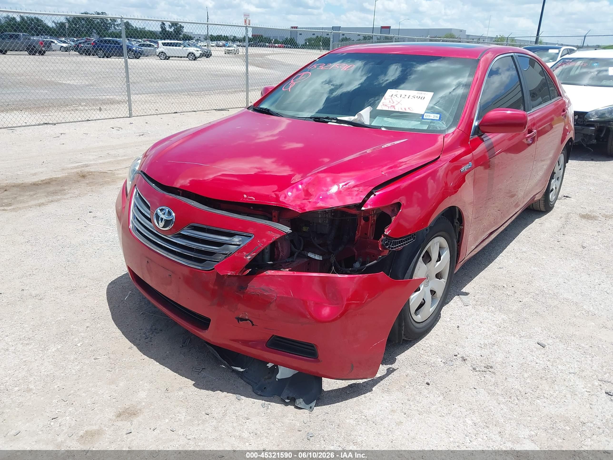 2009 Toyota Camry Hybrid   Red vin: 4T1BB46K19U078467