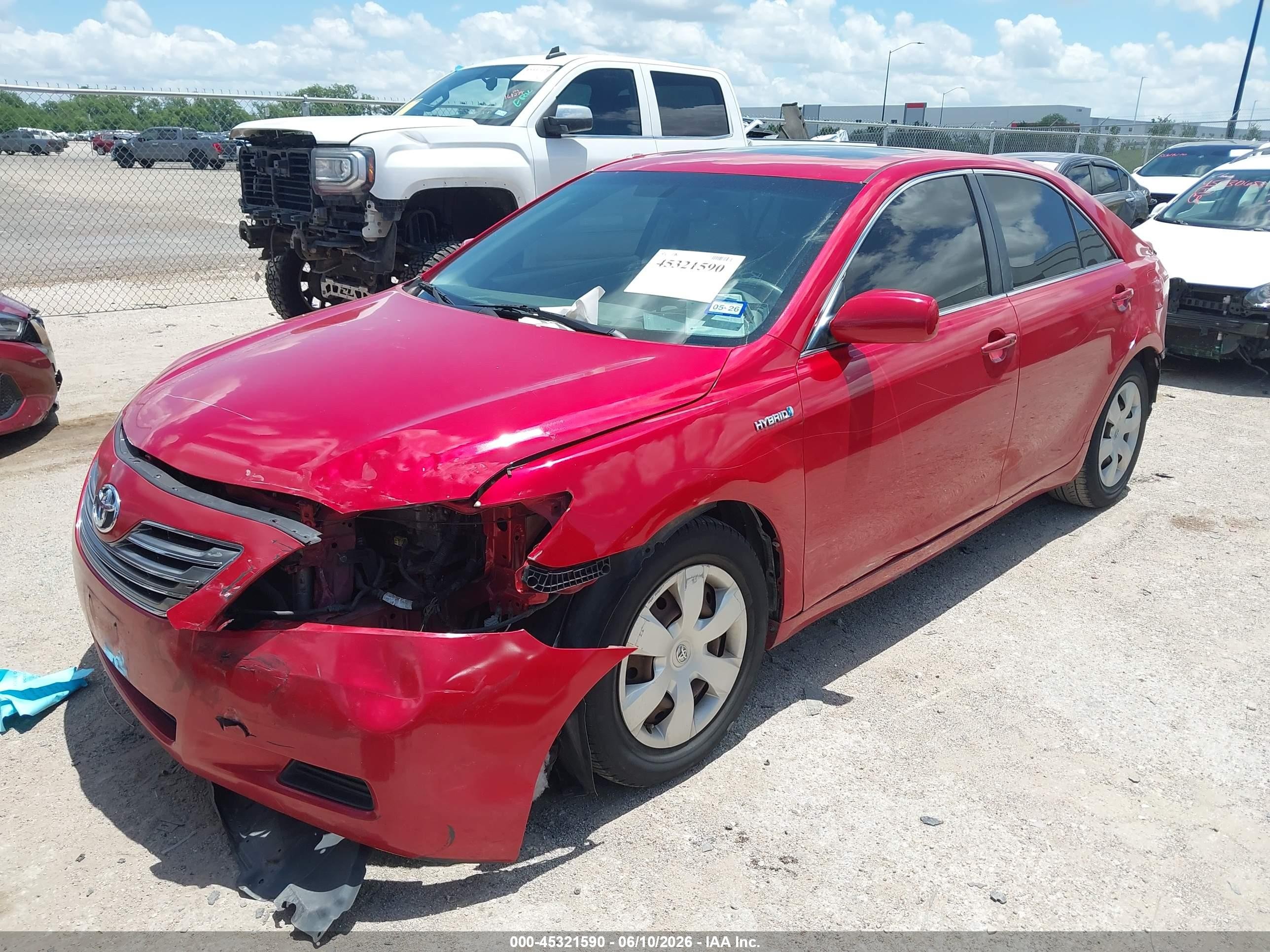 2009 Toyota Camry Hybrid   Red vin: 4T1BB46K19U078467