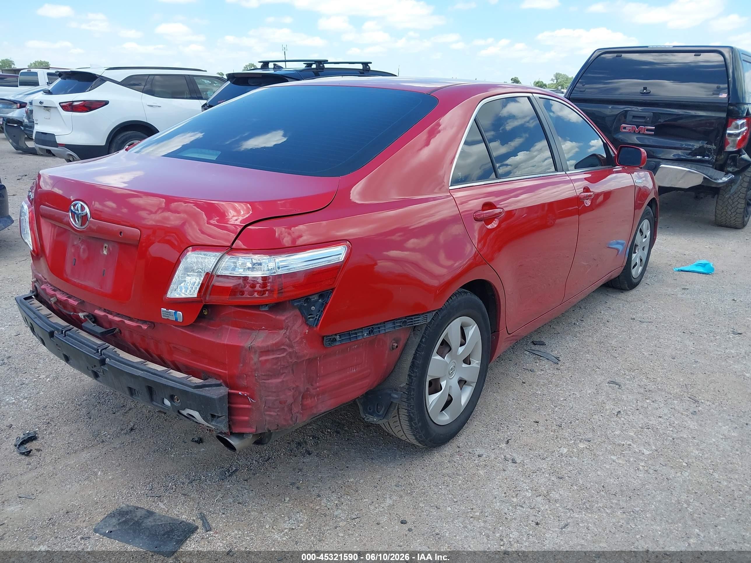 2009 Toyota Camry Hybrid   Red vin: 4T1BB46K19U078467