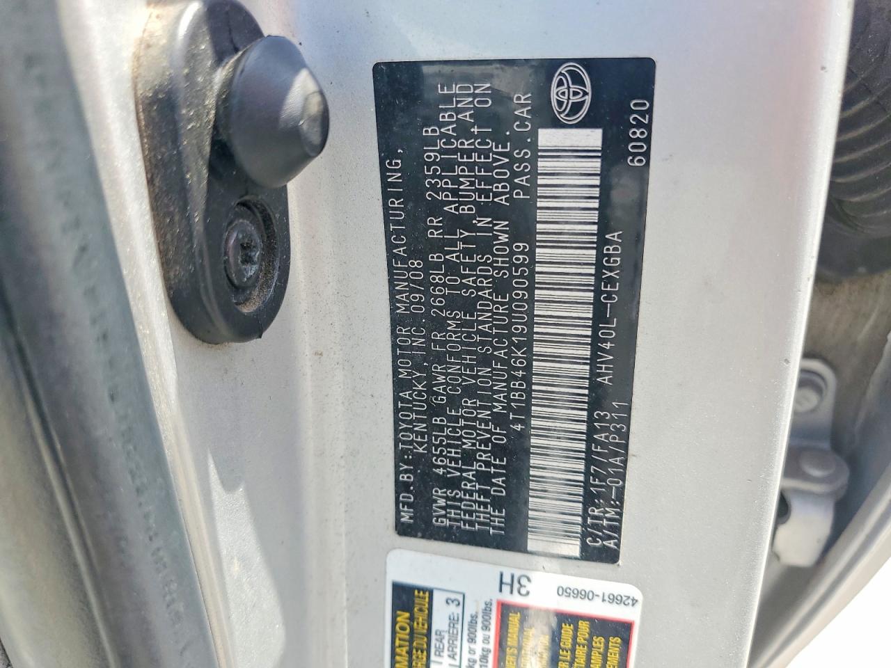 2009 Toyota Camry Hybrid Silver vin: 4T1BB46K19U090599