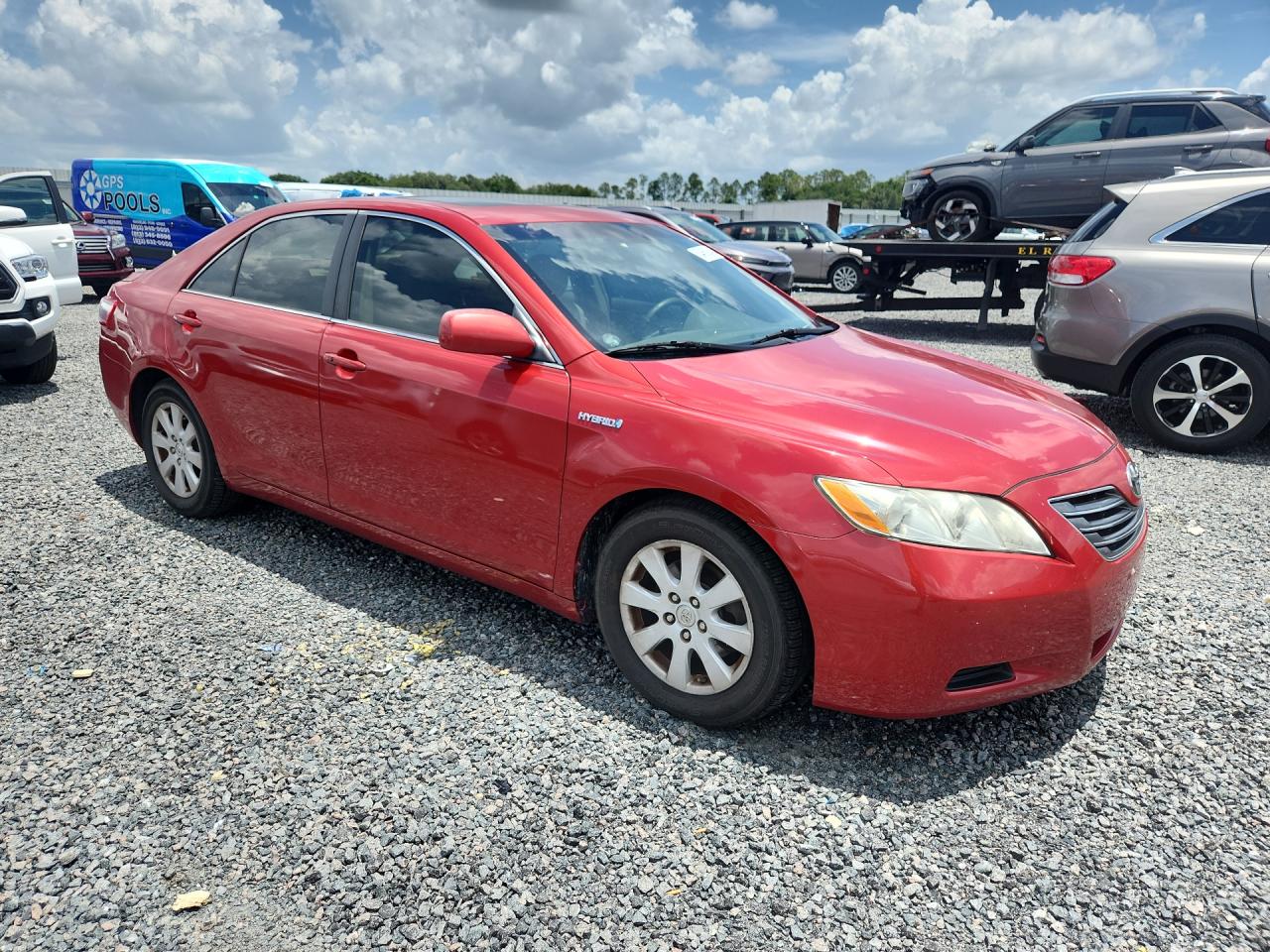 2009 Toyota Camry Hybrid Base Red vin: 4T1BB46K19U104713