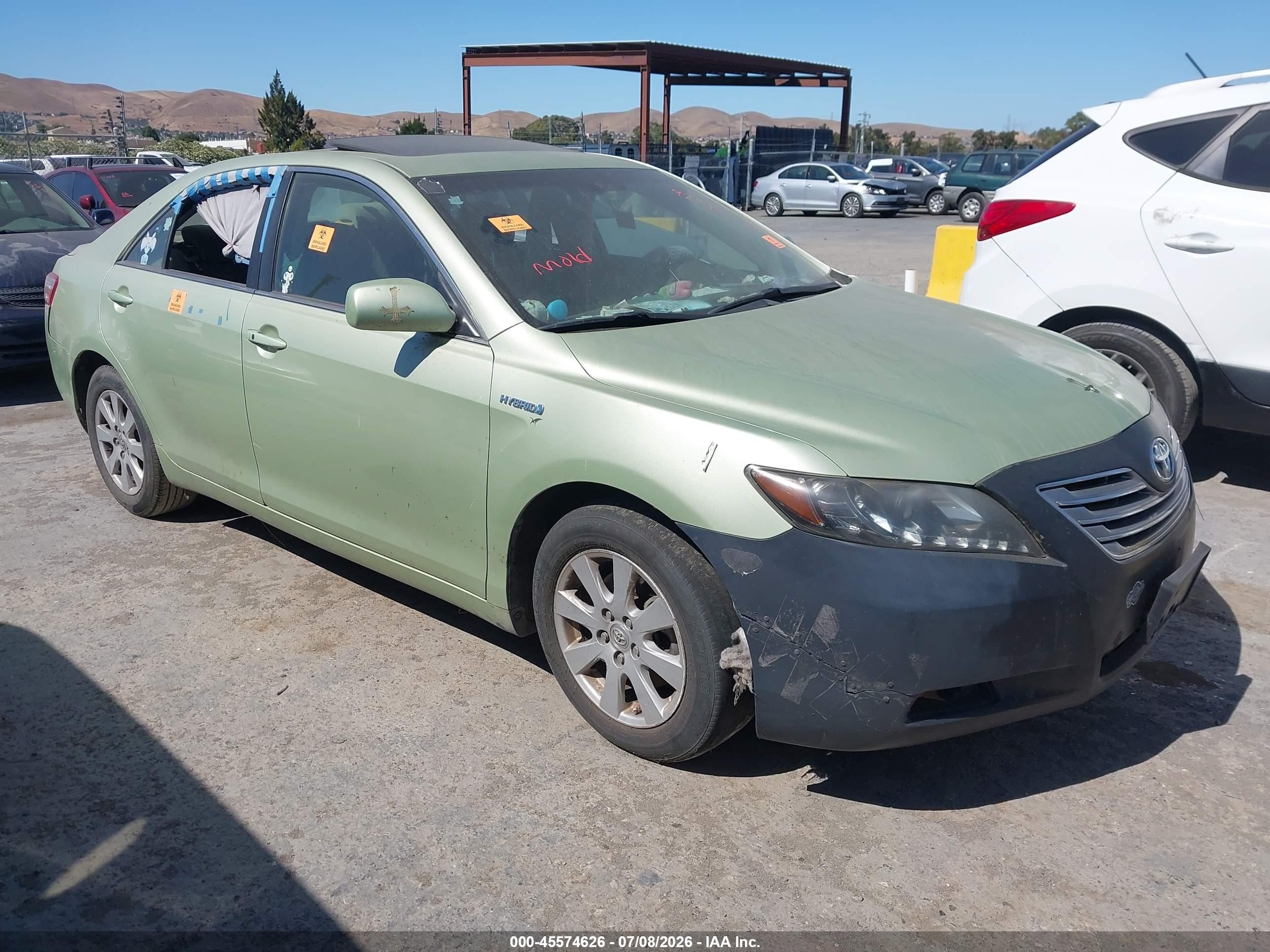 2007 Toyota Camry Hybrid   Green vin: 4T1BB46K27U007839