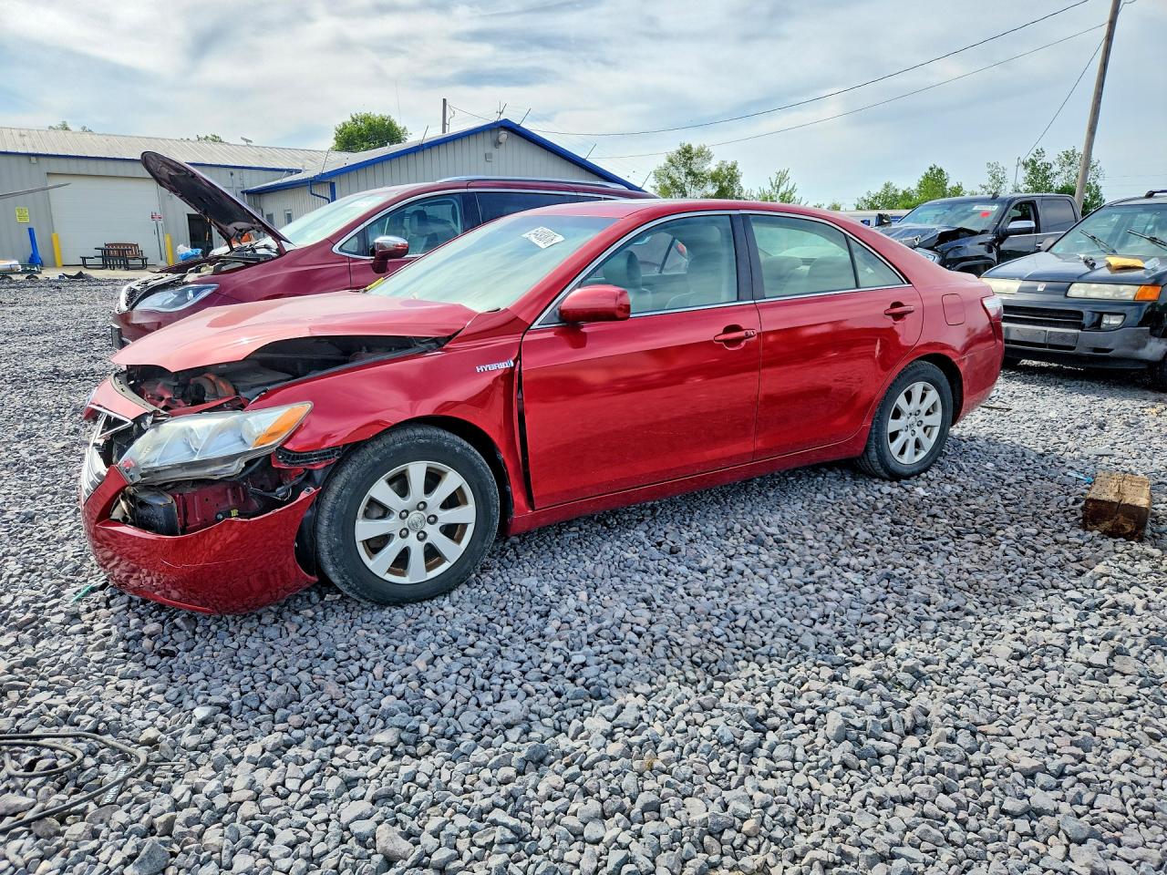 2007 Toyota Camry Hybrid Burgundy vin: 4T1BB46K27U012183